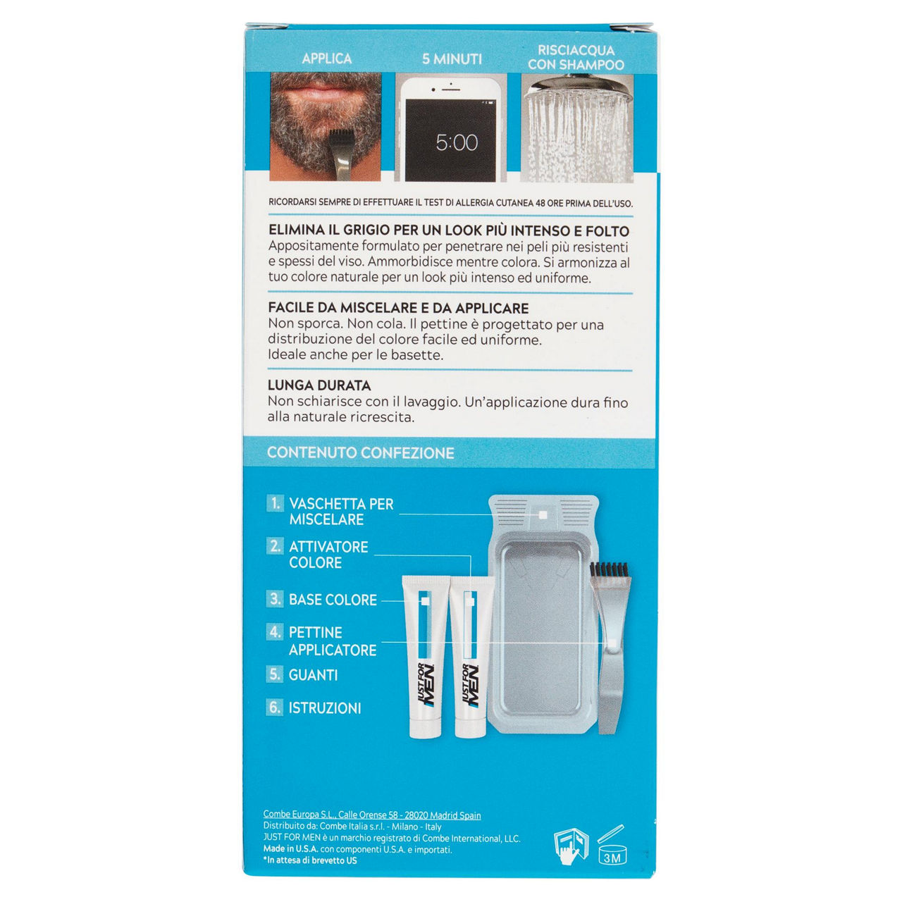 Colorante barba e baffi justformen nero +penn.applicatore pz.1 - Immagine 11