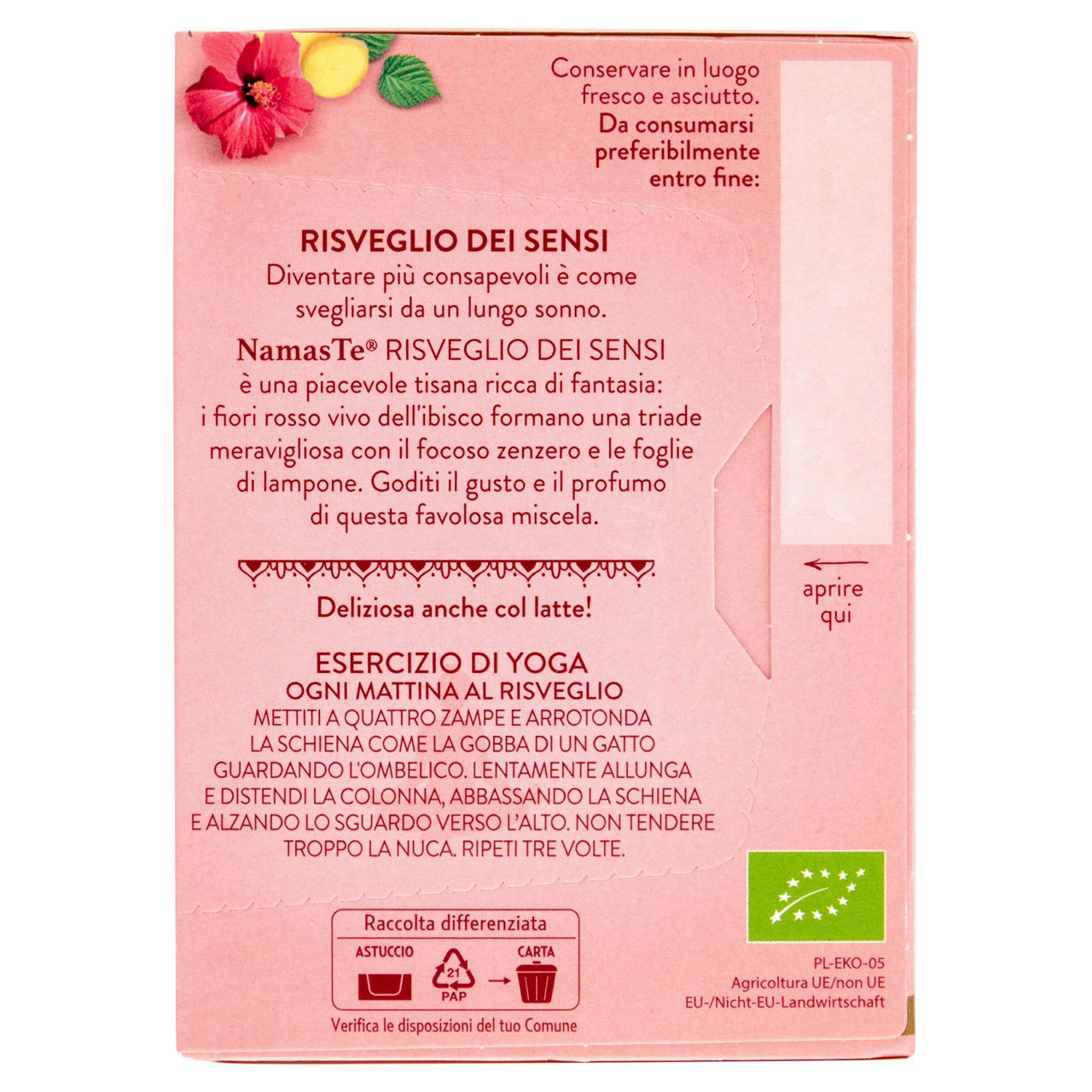 Tisana Risveglio dei Sensi con ibisco foglie di lampone e zenzero bio 15 filtri - Immagine 51