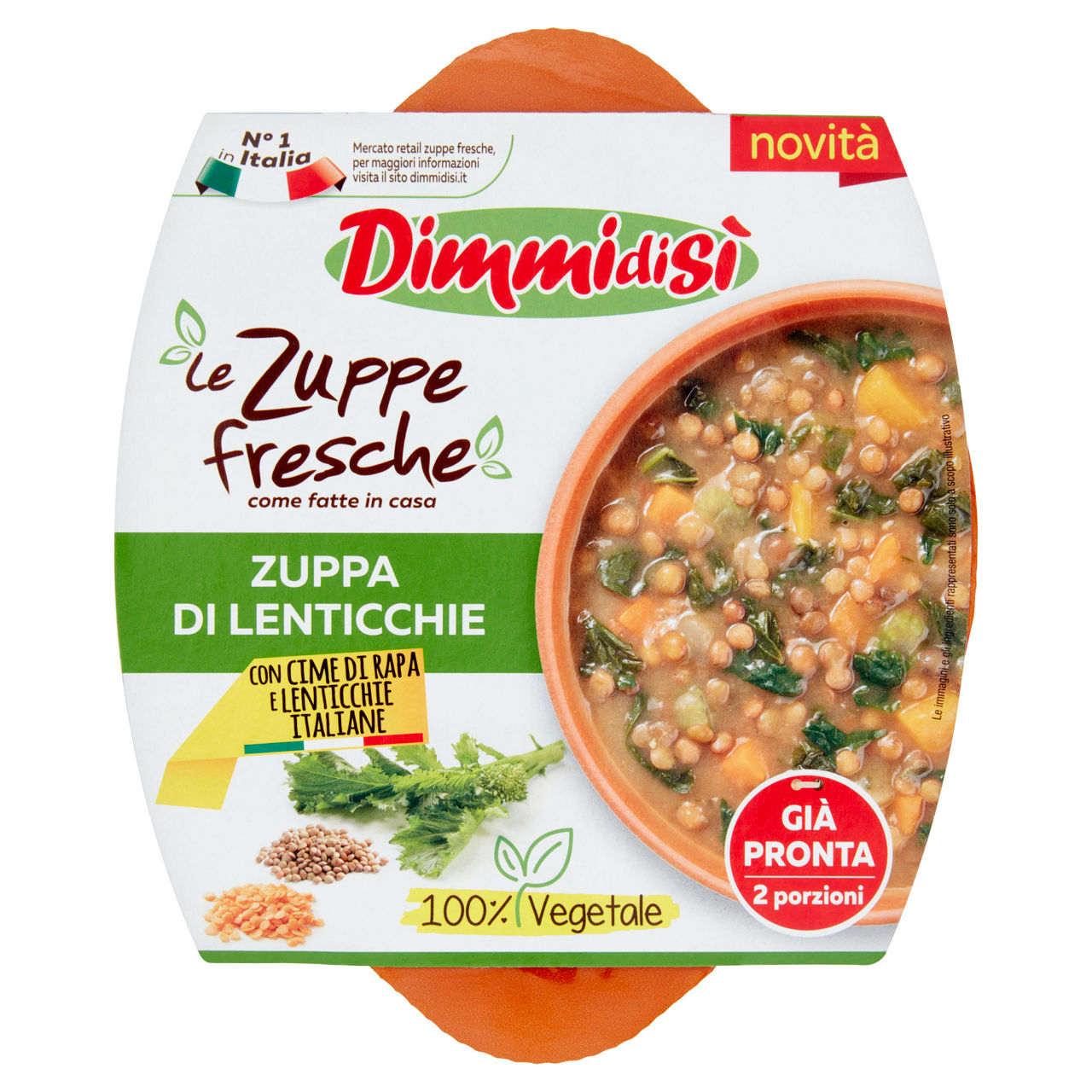 Zuppa lenticchie e cime di rapa 620 gr