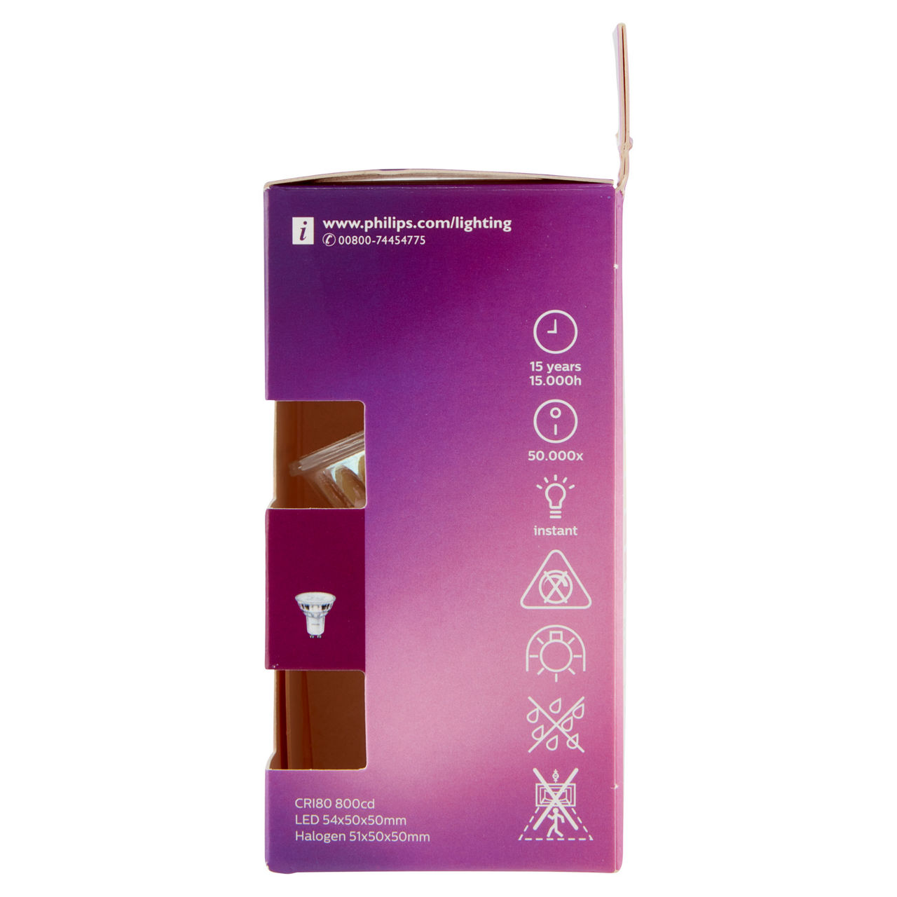 Led faretto in vetro 65w gu10 3000k non dim 36° - Immagine 41