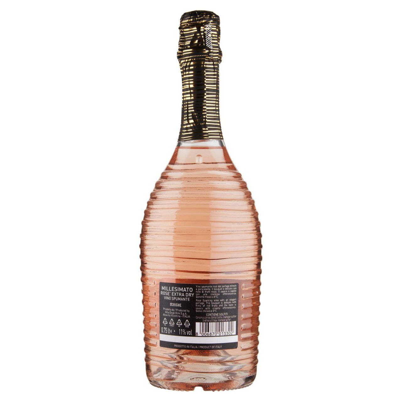 Spumante millesimato rose' extra dry 20 righe ml 750 - Immagine 21