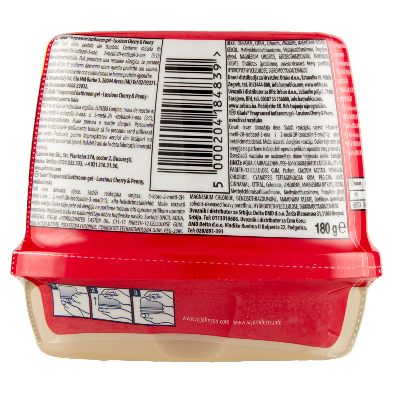 Assorbiodori da bagno gel Luscious Cherry & Peony 180 gr - Immagine 51