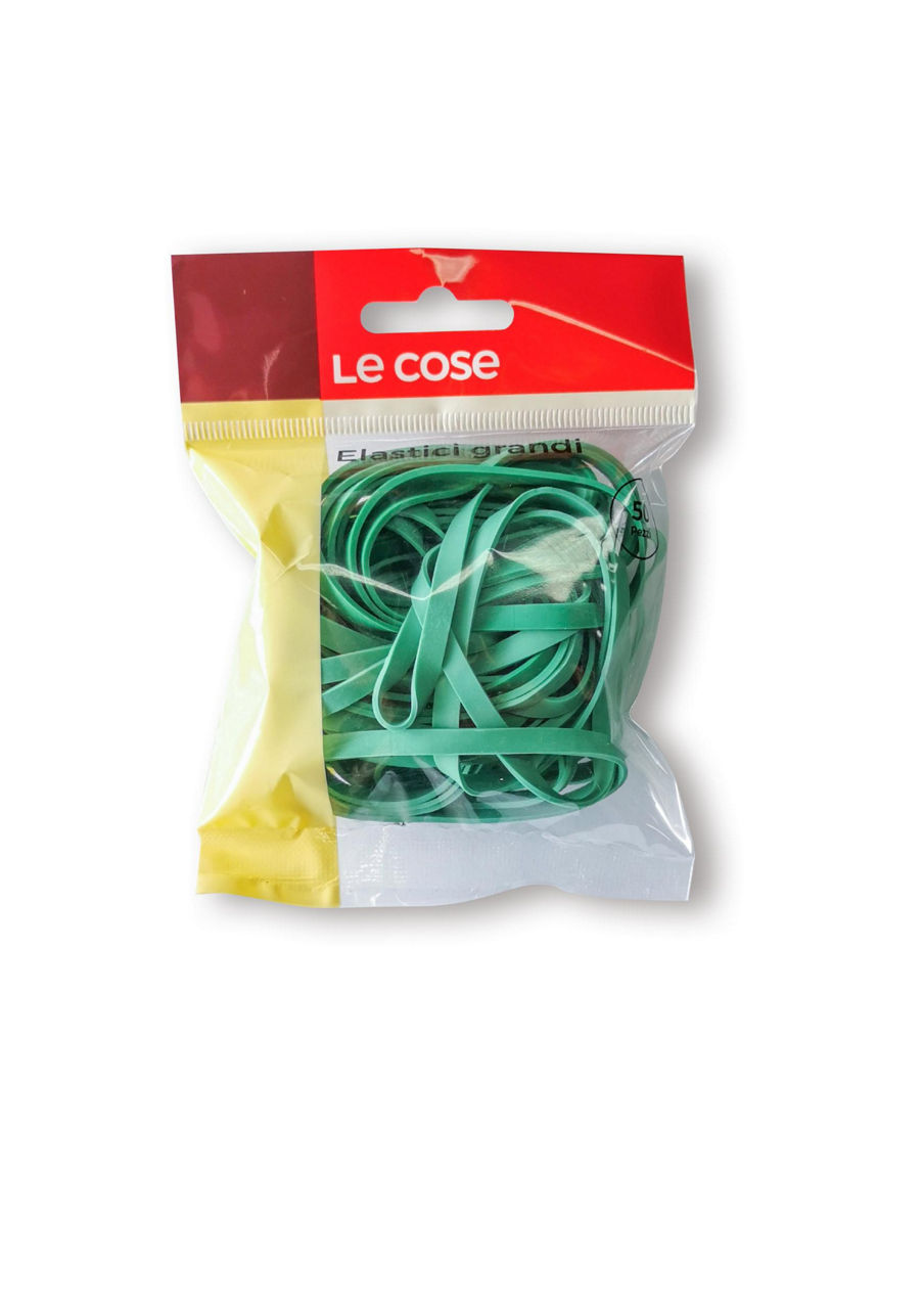 50 elastici formato tagliatella verde scuro - Immagine 01