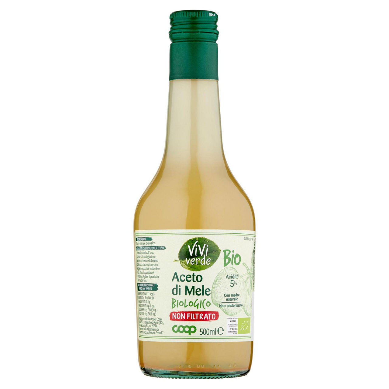 Aceto di mele non filtrato coop bio ml 500
