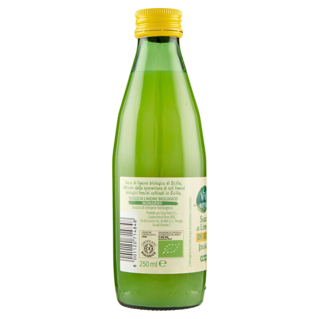 Succo di limone di sicilia biologico coop vivi verde ml 250 - Immagine 41
