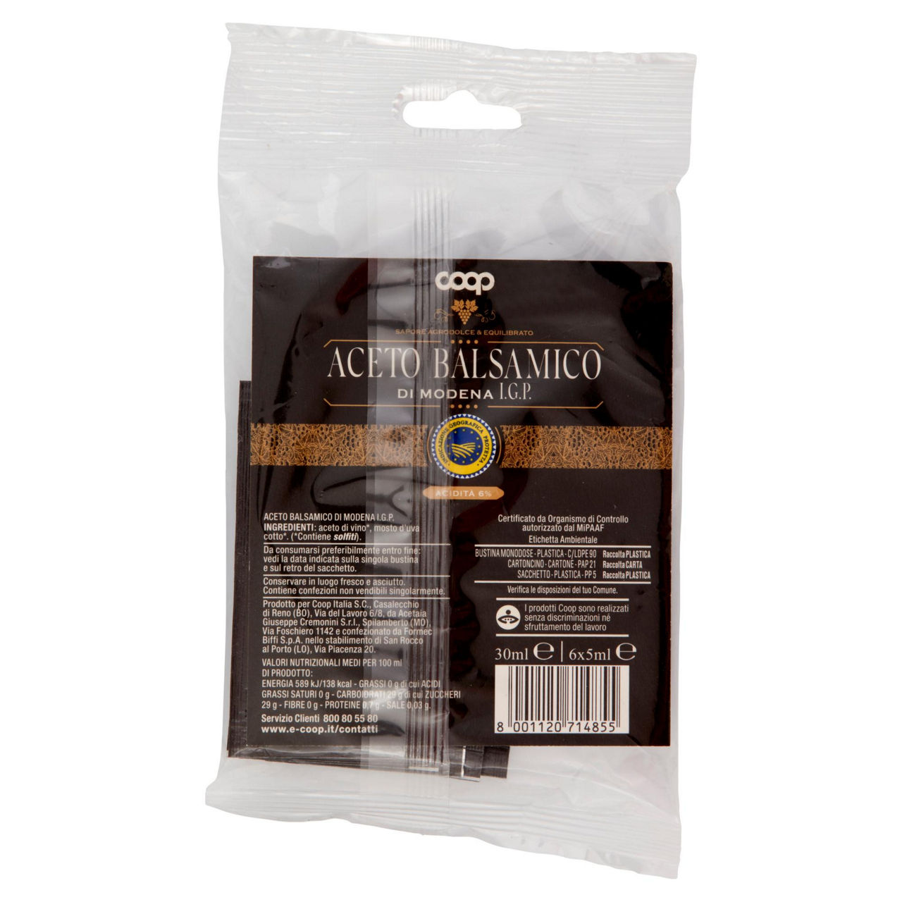 Aceto Balsamico di Modena IGP bustine monodose 6 pz x 5 ml - Immagine 41