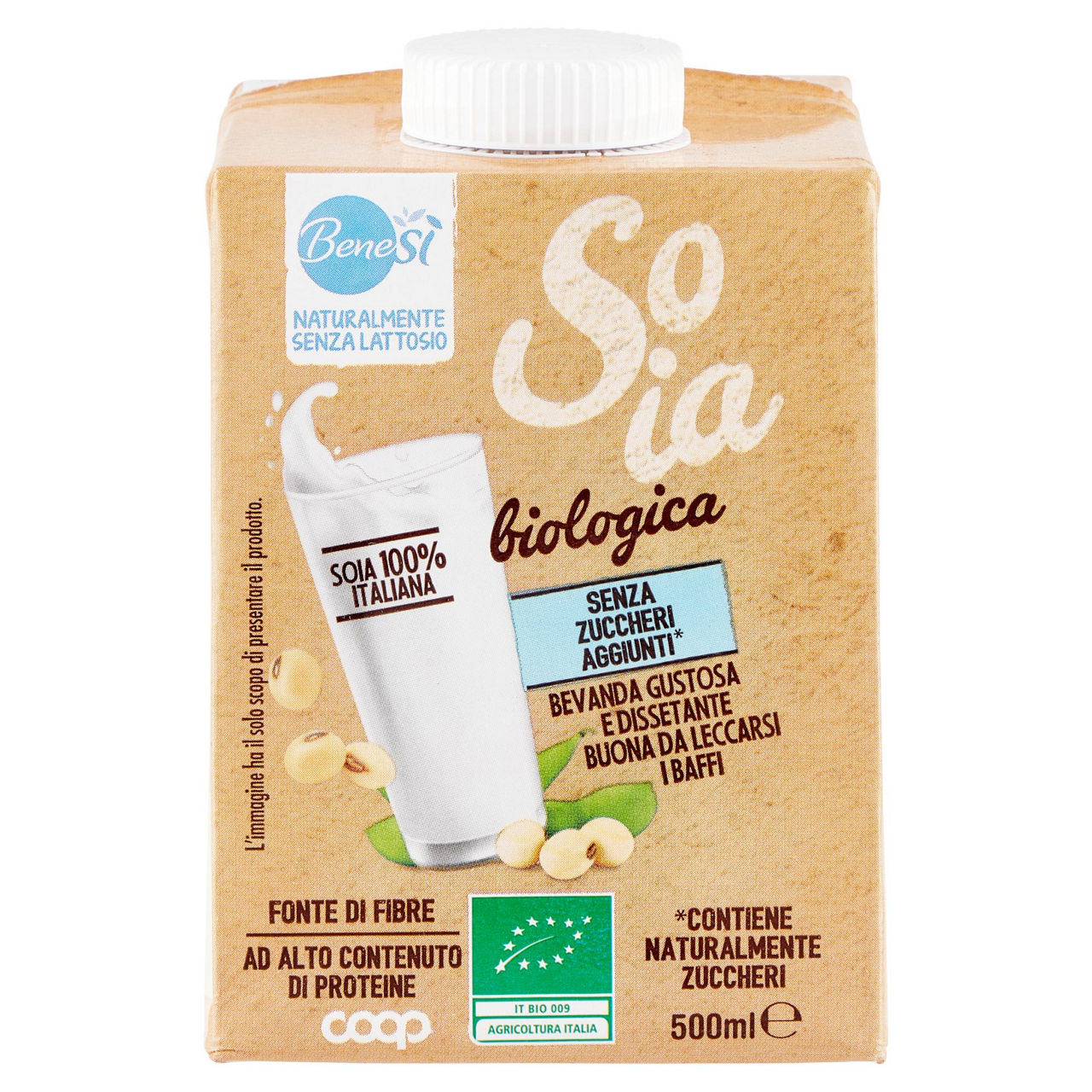 Bevanda di soia bio senza zuccheri aggiunti 500 ml
