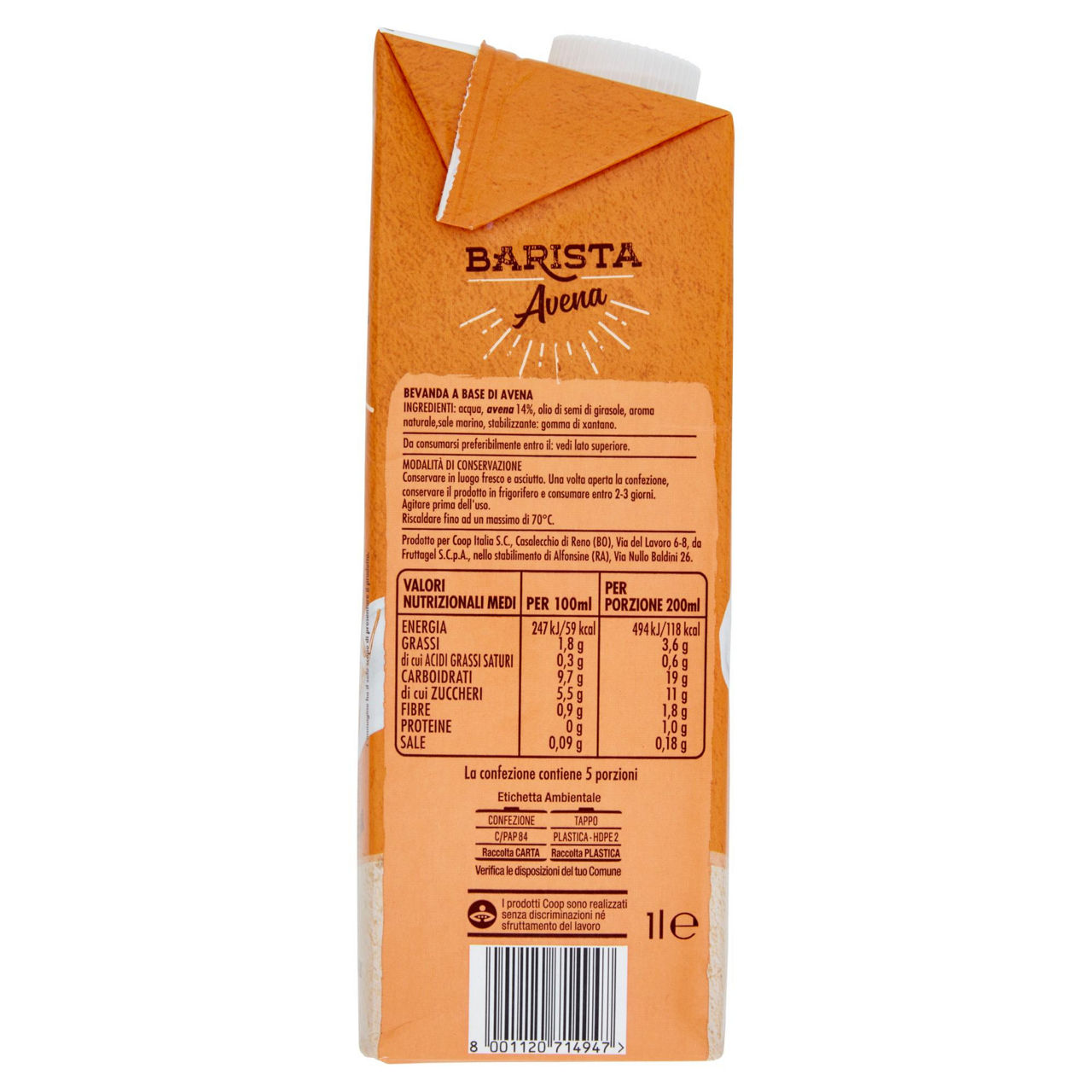 Bevanda di avena tipo Barista 1 lt - Immagine 11