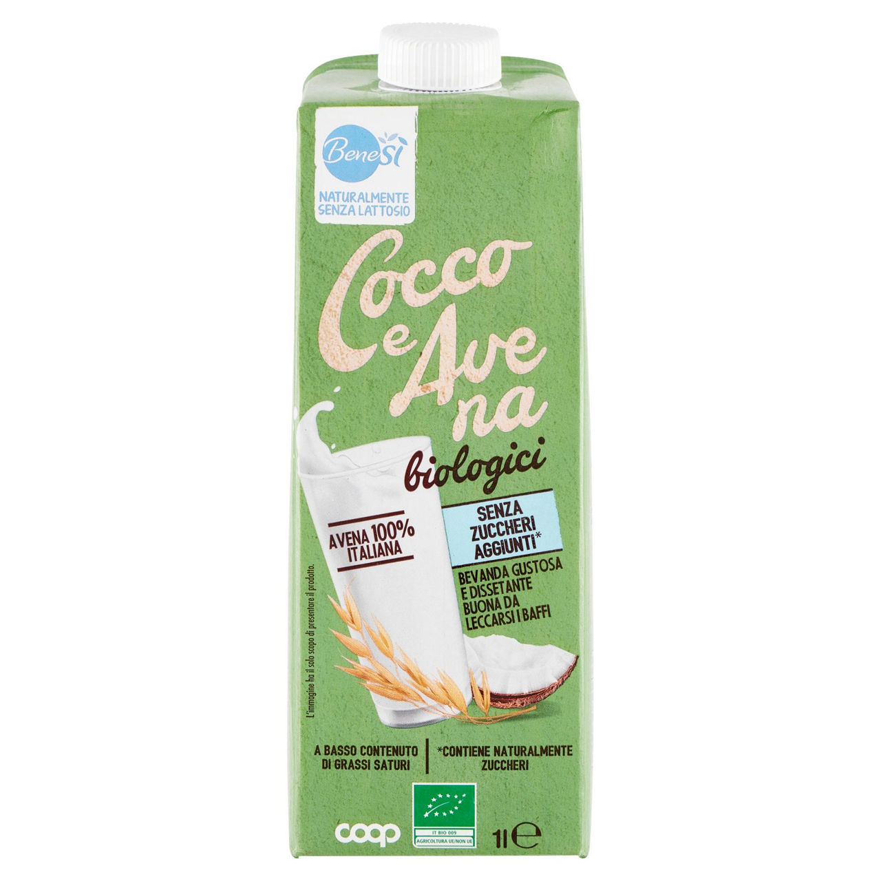 Bevanda di cocco e avena bio senza zuccheri 1 lt - Immagine 01