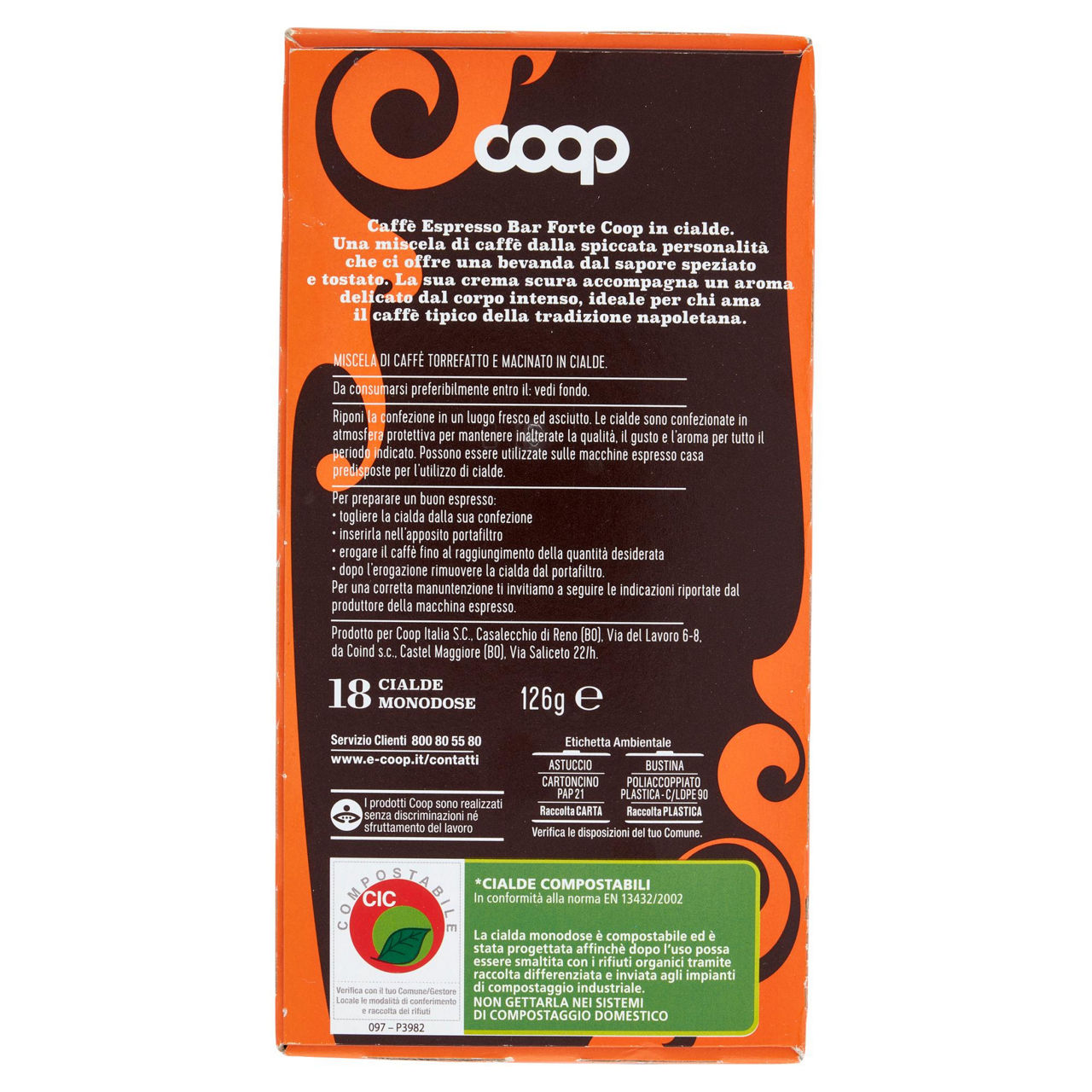 Caffè in cialde per macchine espresso miscela Napoli 18 pz 126 gr - Immagine 61