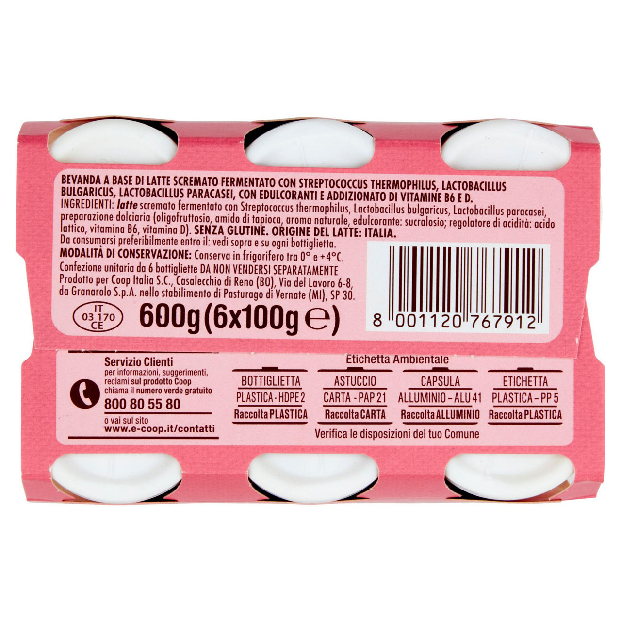 Probiotico da bere bianco zero grassi 6 pz da 100 gr - Immagine 11
