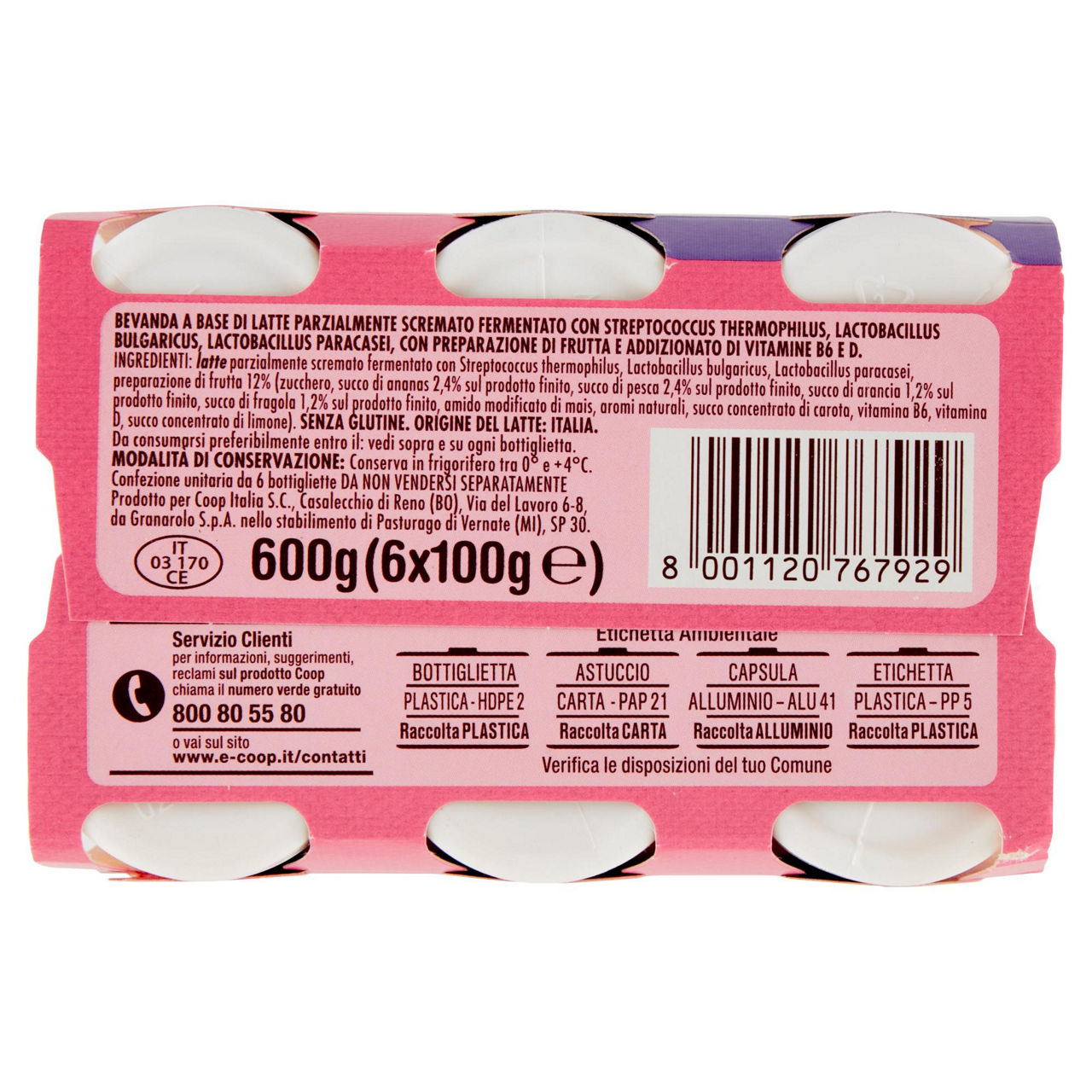 Probiotico da bere multifrutti 6 pz da 100 gr - Immagine 61