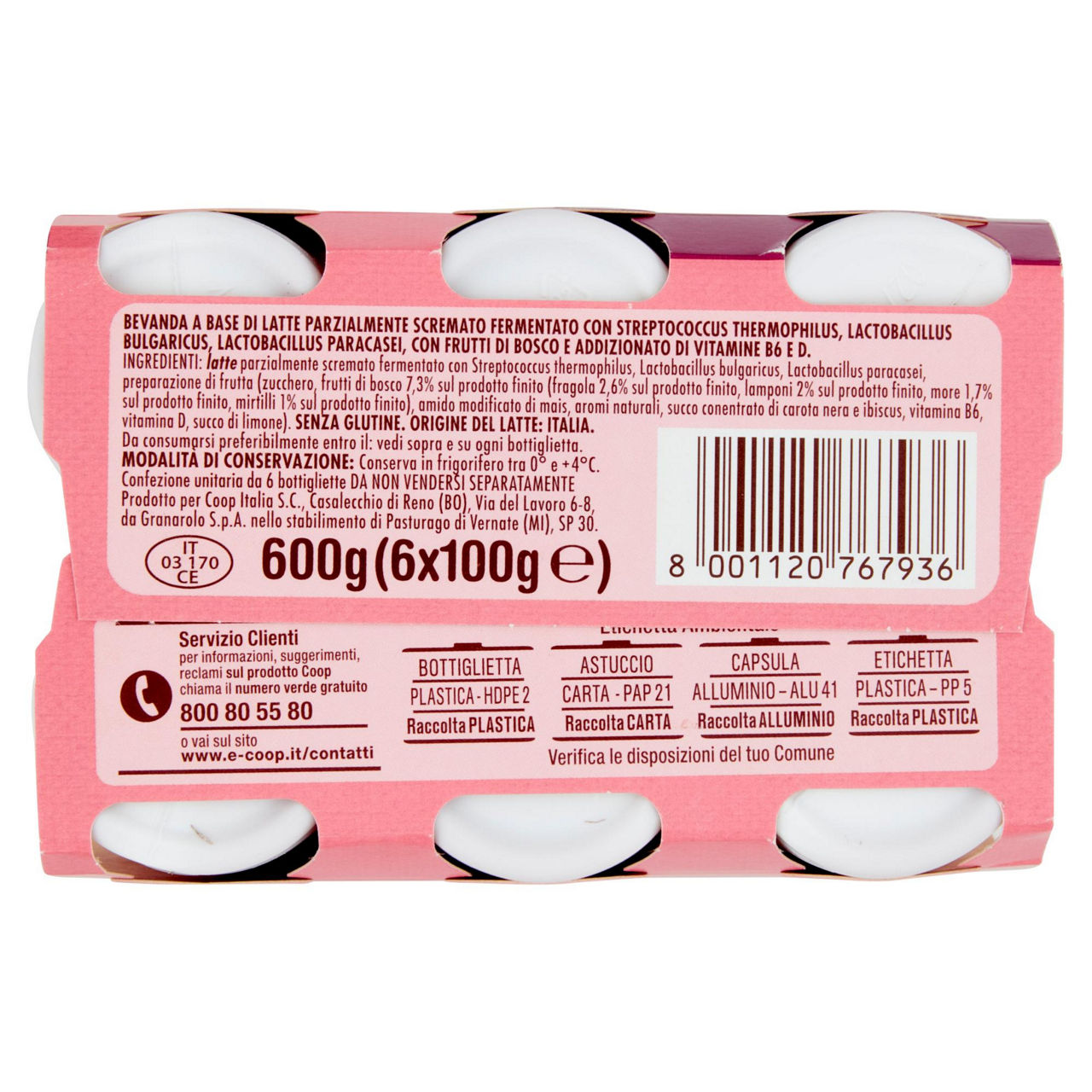 Probiotico da bere ai frutti di bosco 6 pz da 100 gr - Immagine 21