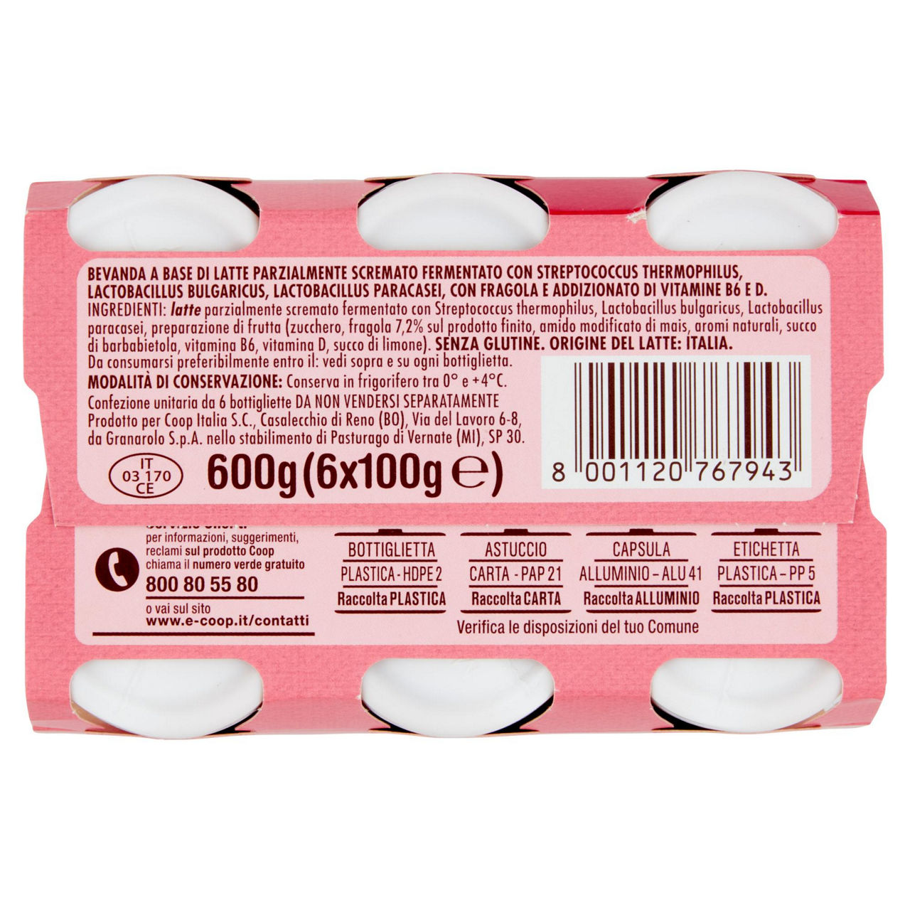 Probiotico da bere alla fragola 6 pz da 100 gr - Immagine 11