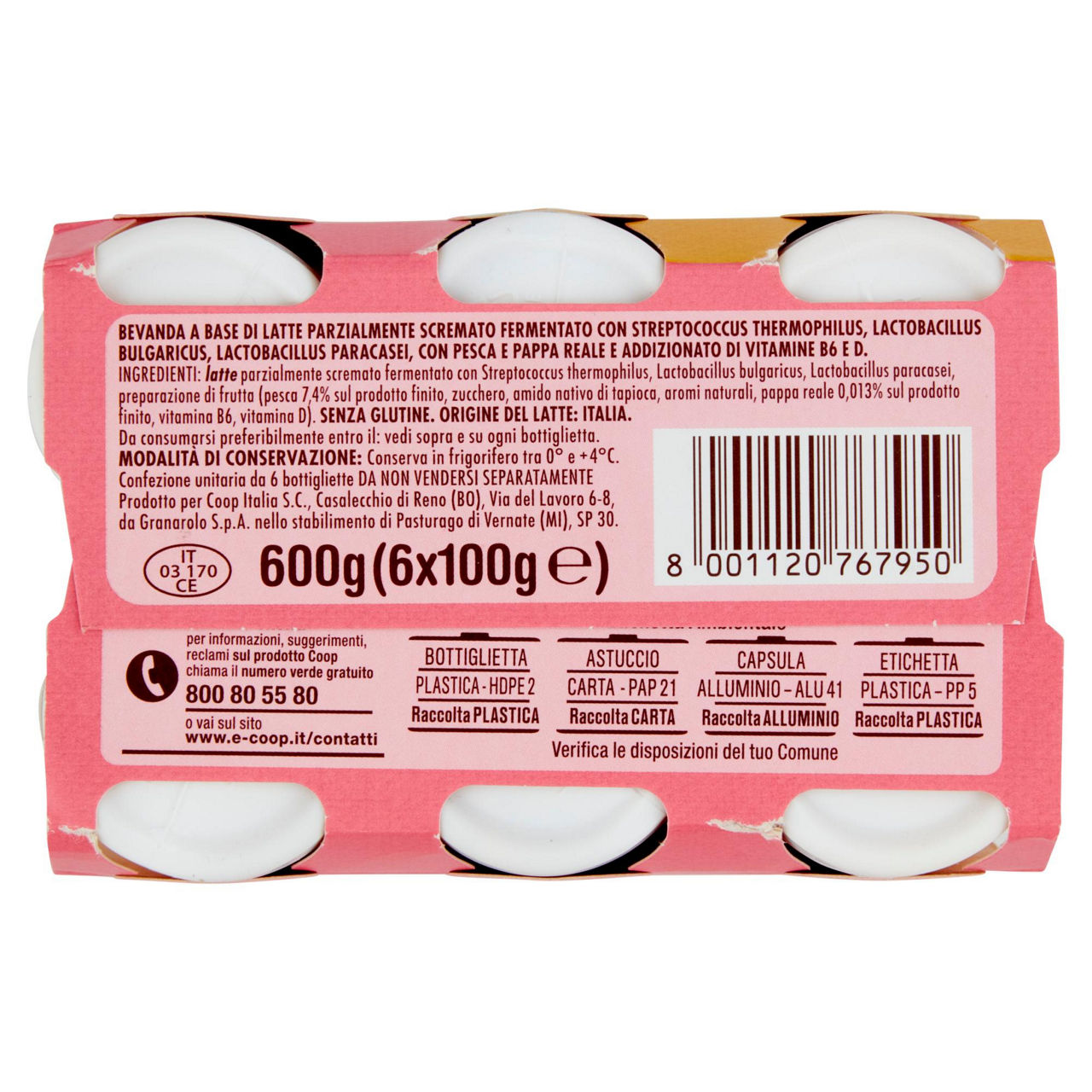 Probiotico da bere alla pesca e pappa reale 6 pz da 100 gr - Immagine 51