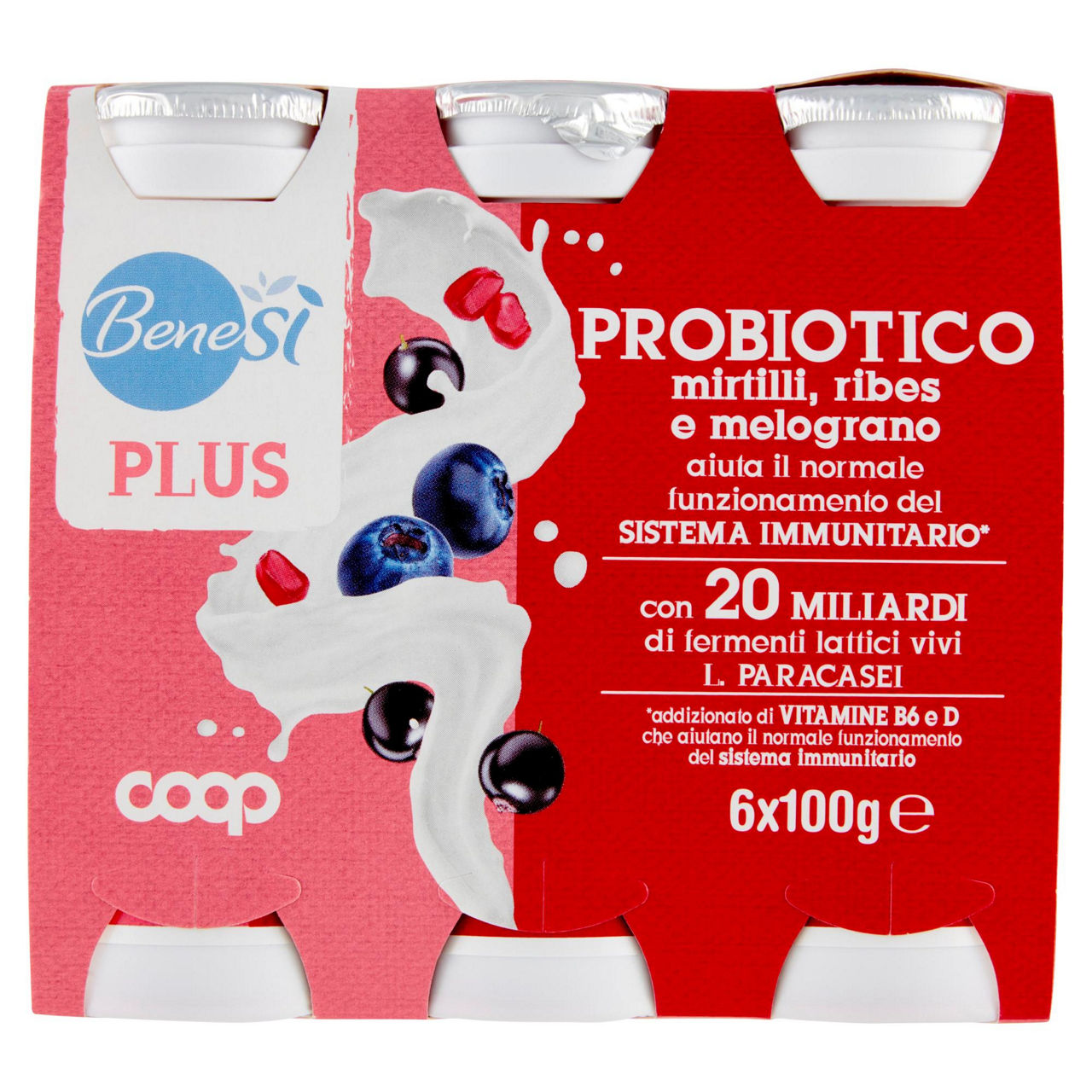 Probiotico da bere ai mirtilli ribes e melograno 6 pz da 100 gr - Immagine 01