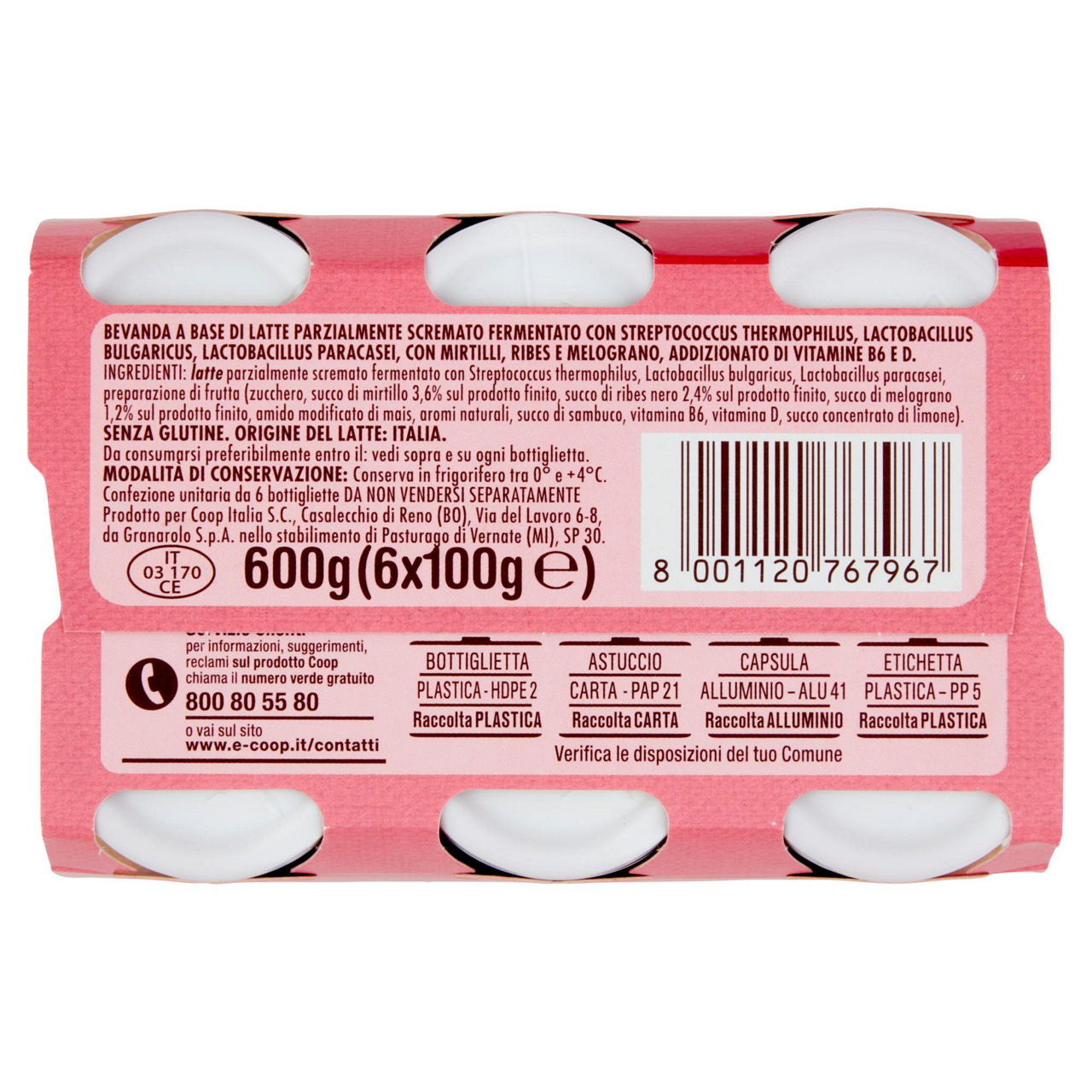 Probiotico da bere ai mirtilli ribes e melograno 6 pz da 100 gr - Immagine 31