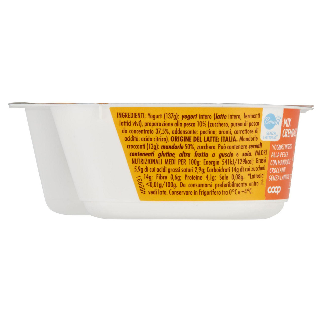 Yogurt intero alla pesca con mandorle croccanti 150 gr - Immagine 51