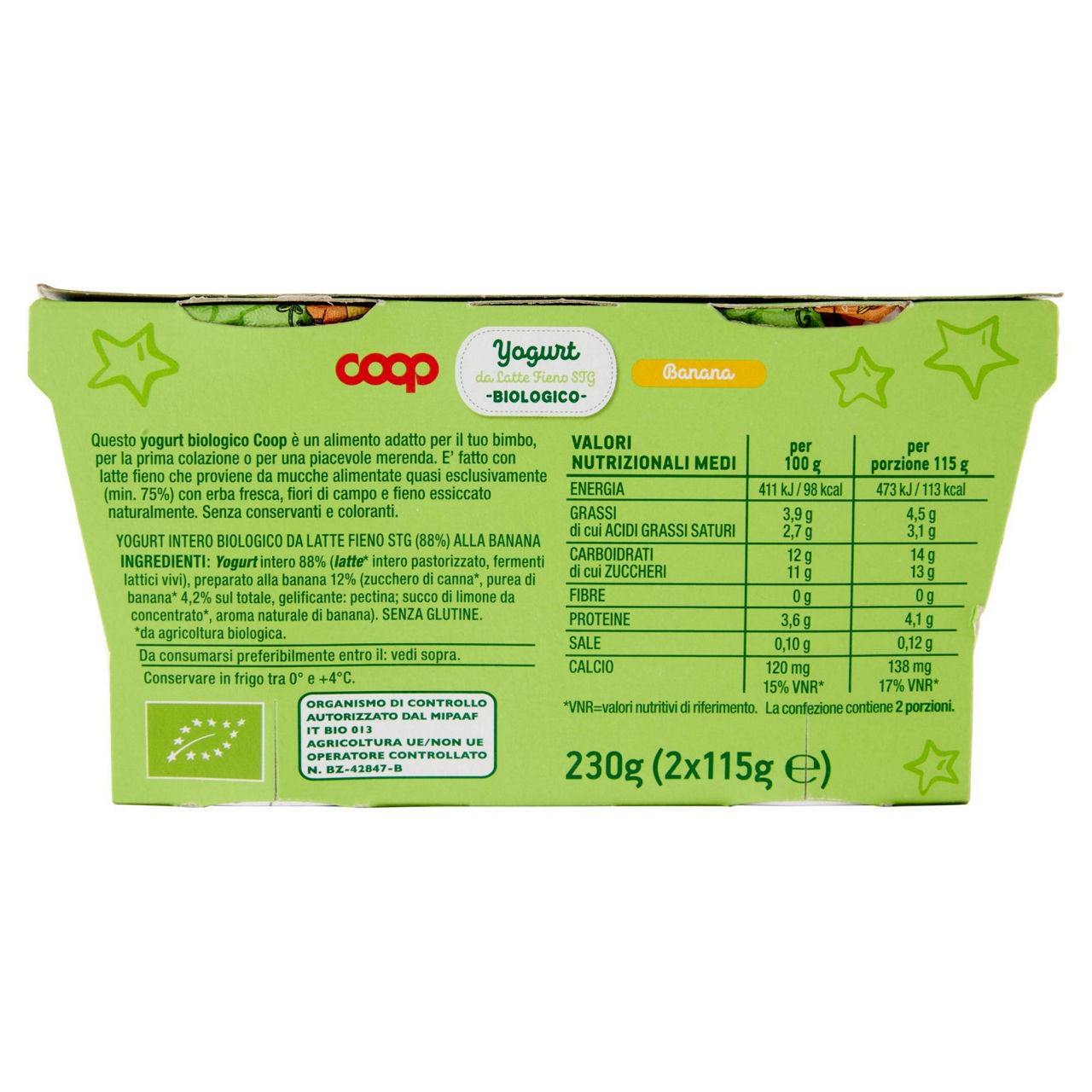Yogurt da Latte Fieno bio alla banana 2 pz da 115 gr - Immagine 61