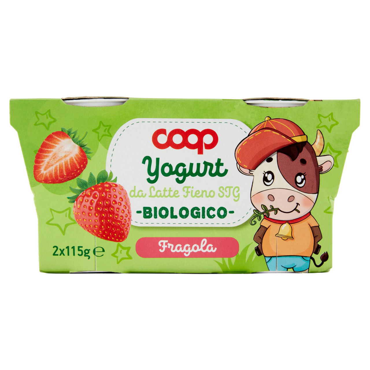 Yogurt da Latte Fieno bio alla fragola 2 pz da 115 gr
