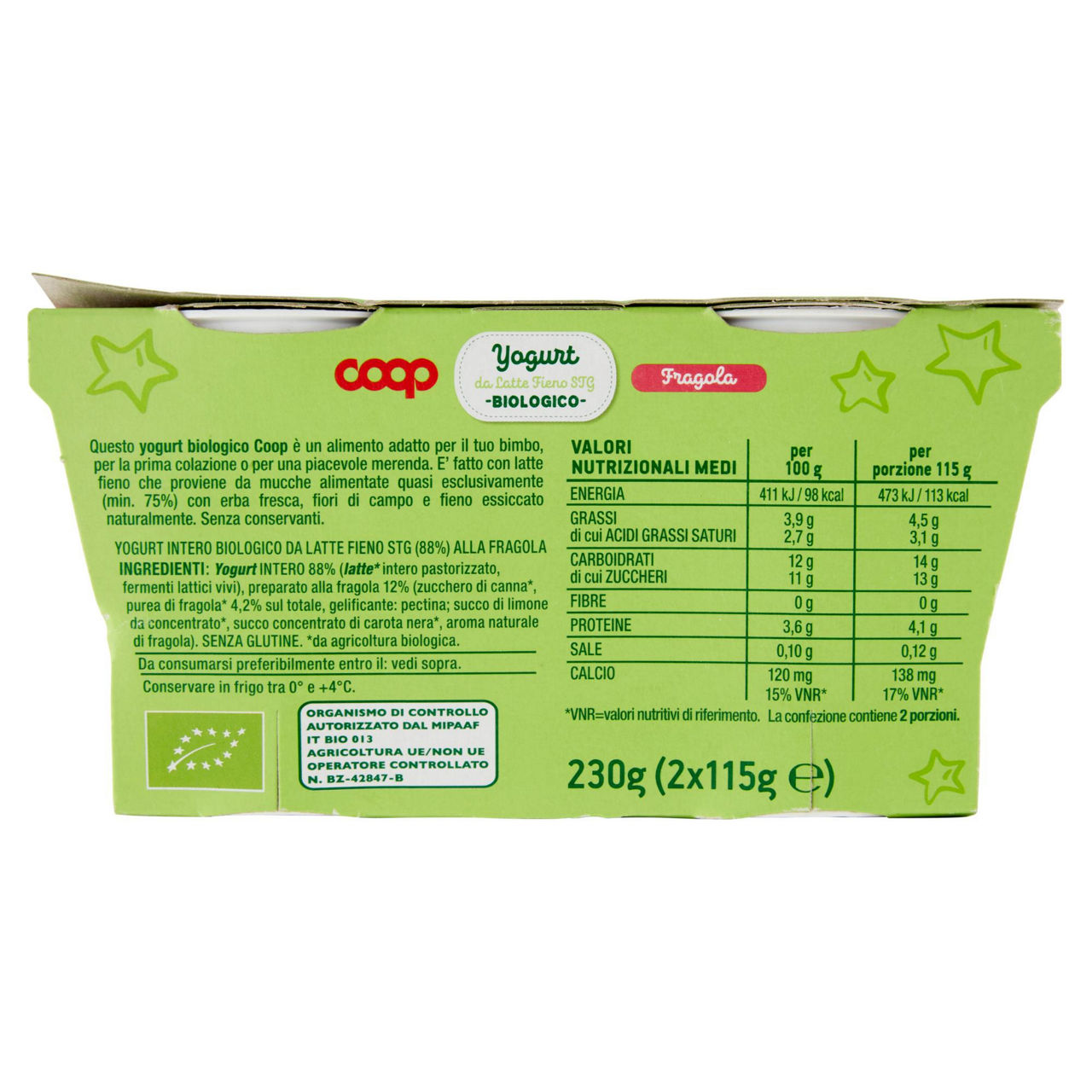 Yogurt da Latte Fieno bio alla fragola 2 pz da 115 gr - Immagine 61