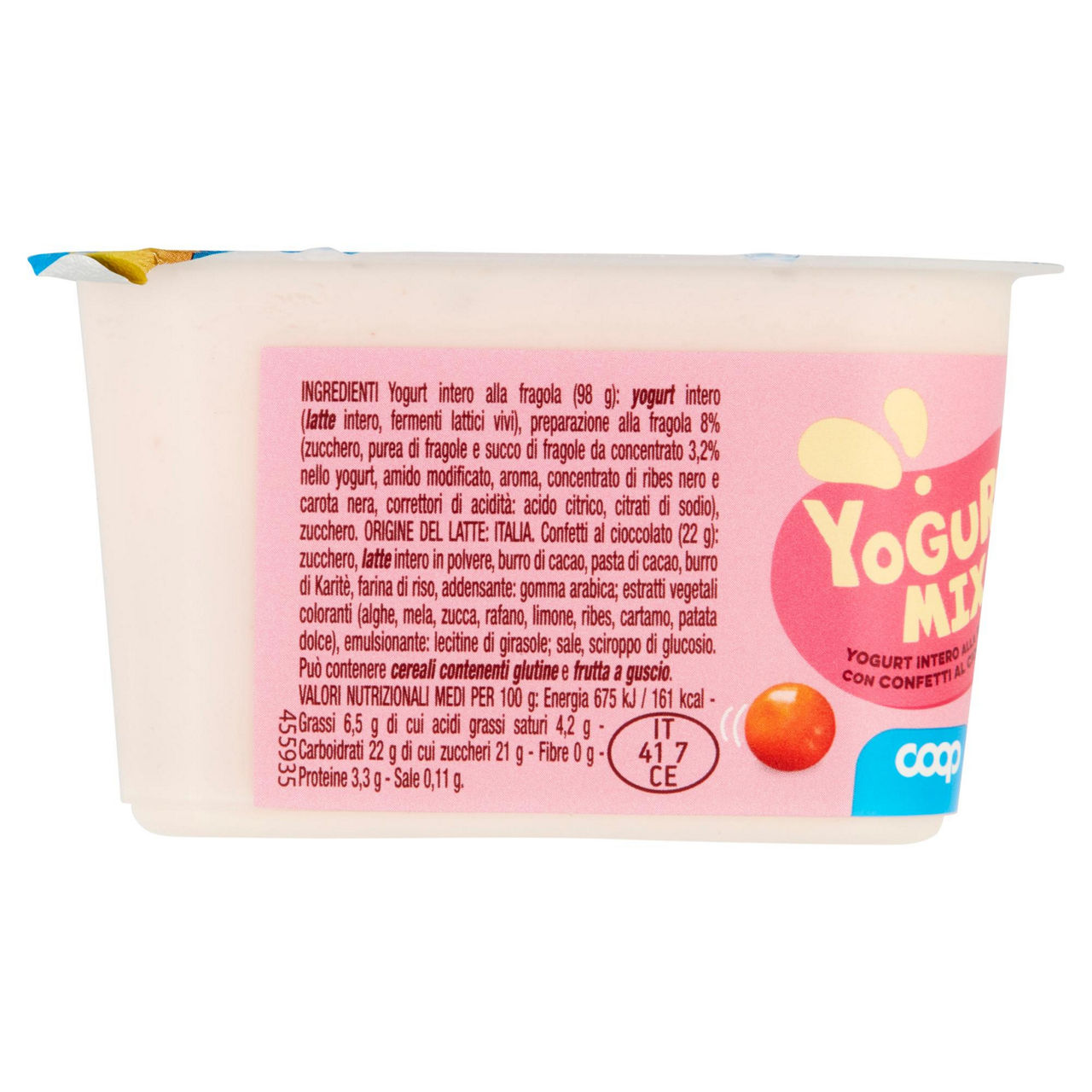 Yogurt intero alla fragola con confetti al cioccolato 120 gr - Immagine 41