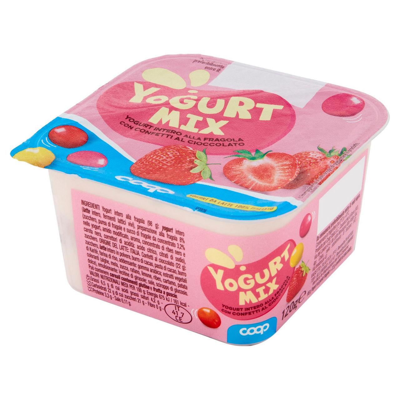 Yogurt intero alla fragola con confetti al cioccolato 120 gr - Immagine 21
