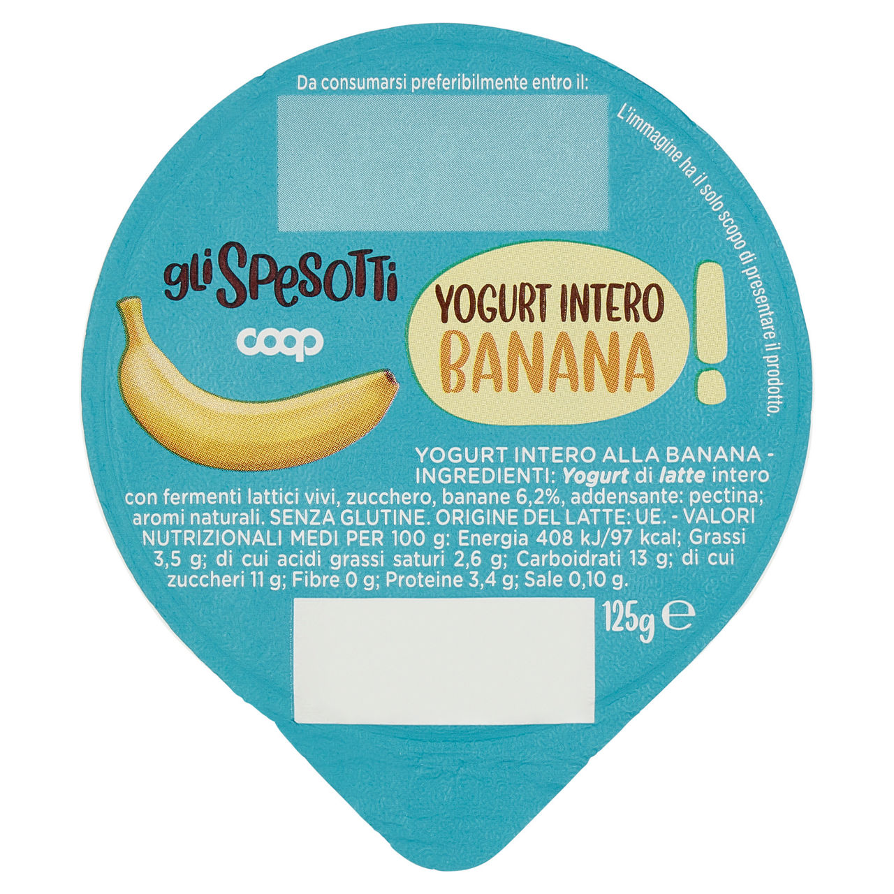 Yogurt intero alla banana 125 gr - Immagine 01