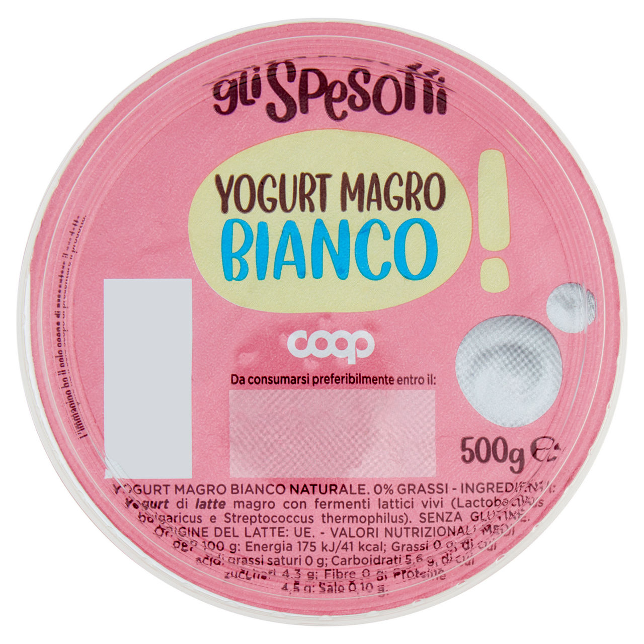 Yogurt bianco magro 500 gr - Immagine 01