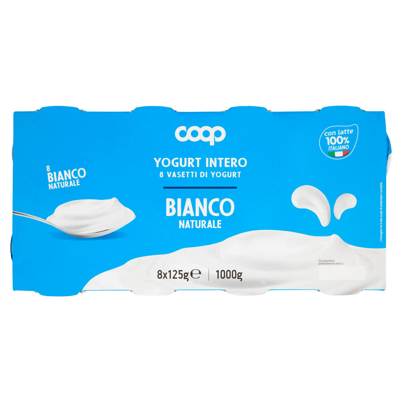 Yogurt intero bianco 8 pz da 125 gr - Immagine 01