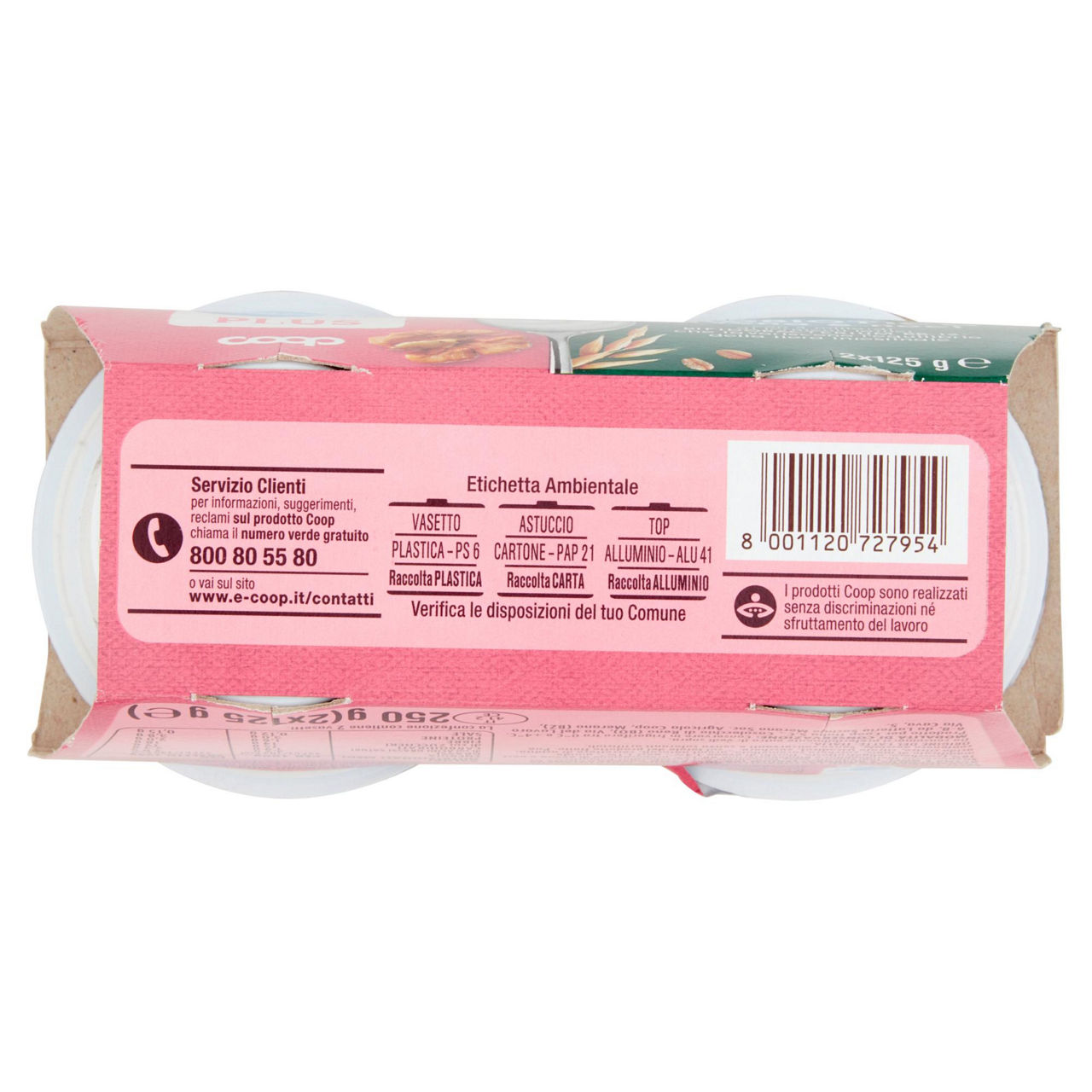 Yogurt probiotico con avena e noci 2 pz da 125 gr - Immagine 61