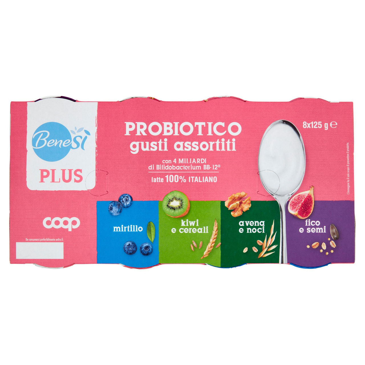 Yogurt probiotico gusti assortiti 8 pz da 125 gr