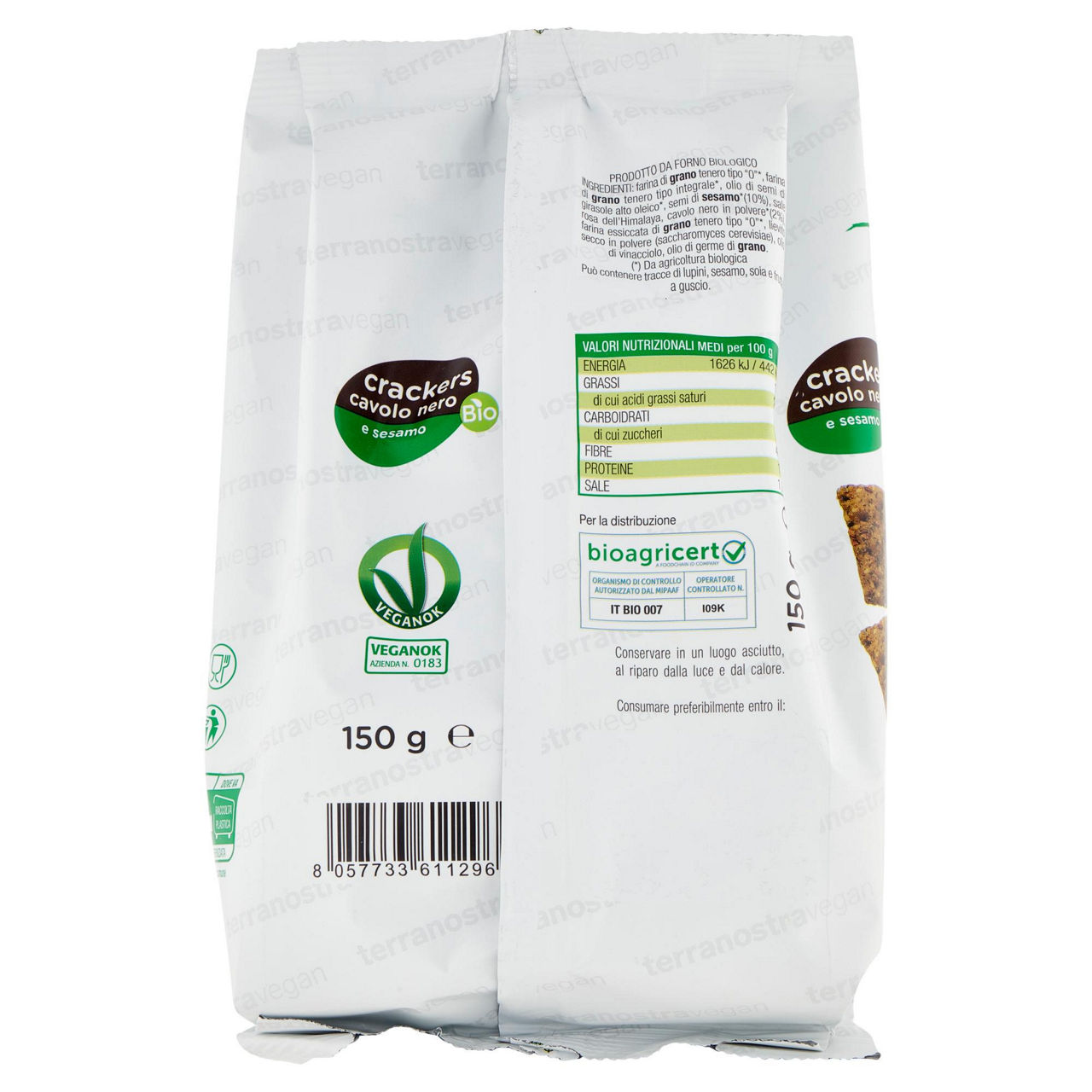 Crackers cavolo nero e sesamo bio 150 gr - Immagine 21