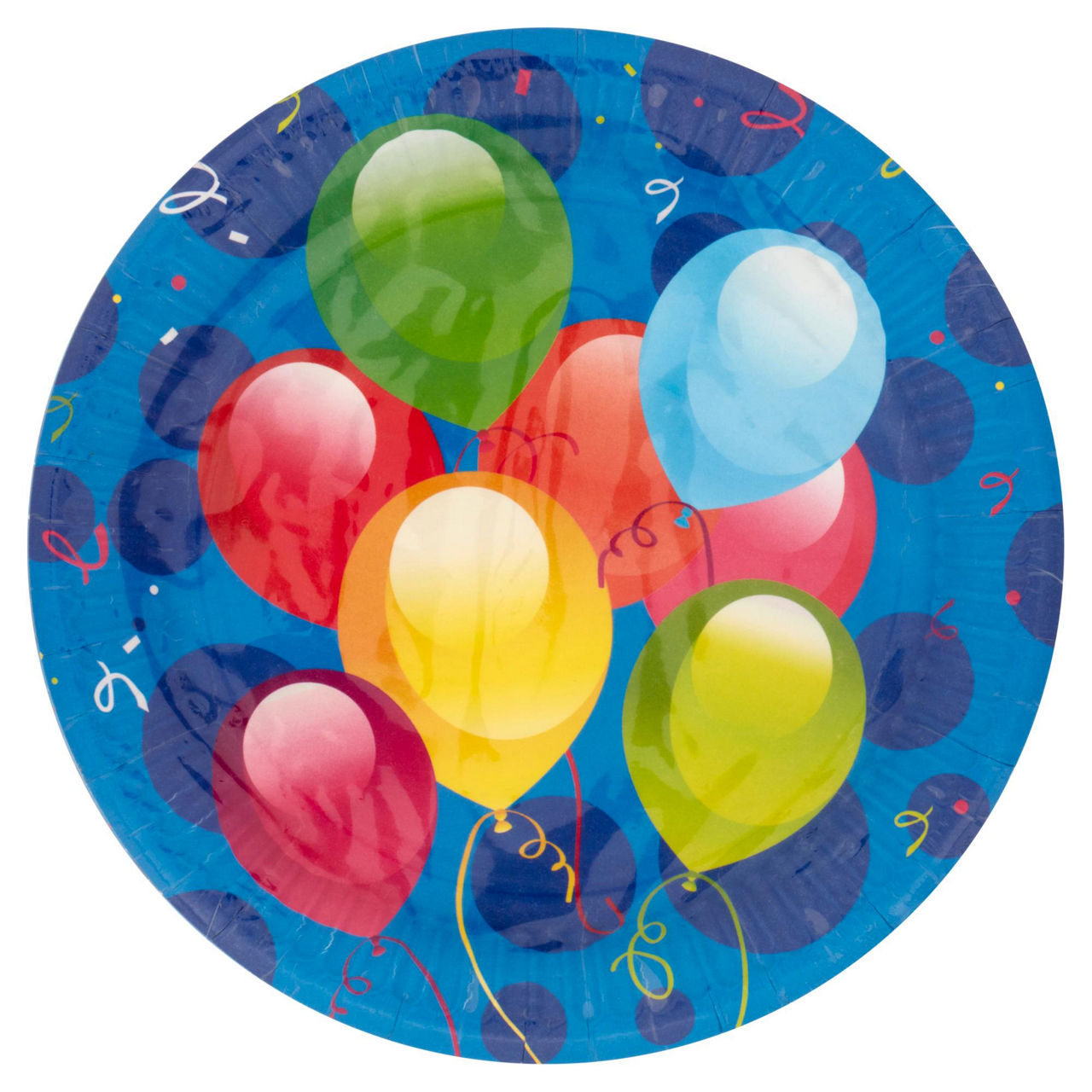 Piatti cartoncino+pla perlafesta 18cm palloncini pz.8 - Immagine 01