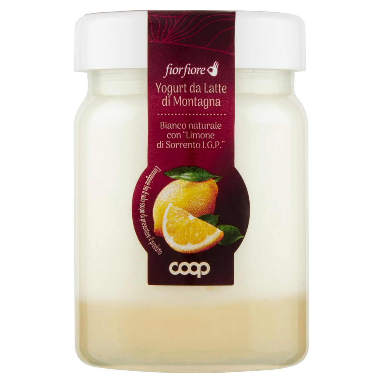 Yogurt bianco da latte di montagna con Limone di Sorrento IGP 150 gr - Immagine 01