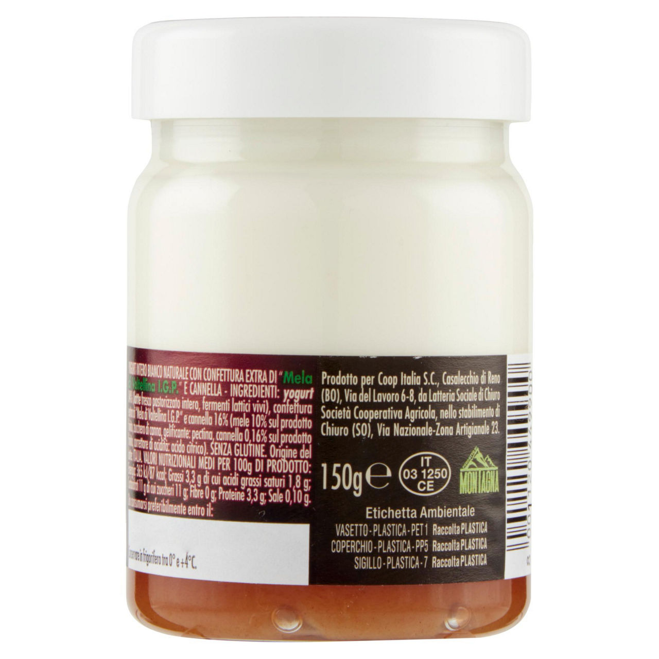 Yogurt bianco da latte di montagna con Mela di Valtellina IGP e cannella 150 gr - Immagine 41