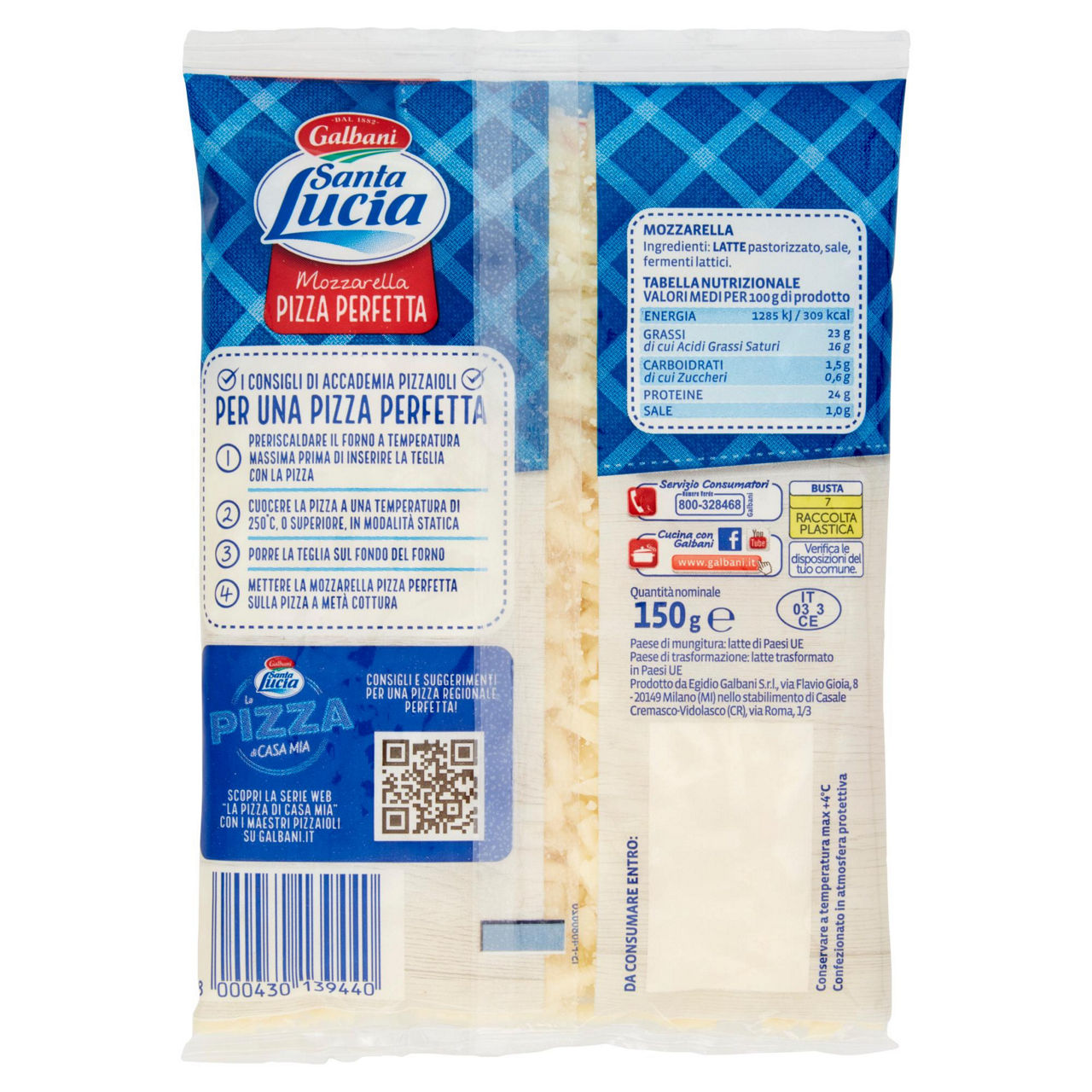 Mozzarella per pizza taglio a fiammifero 150 gr - Immagine 11