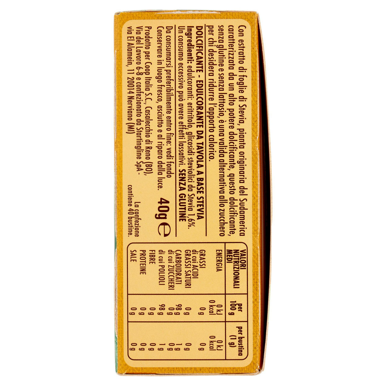 Dolcificante stevia in bustine 40 pz 40 gr - Immagine 31