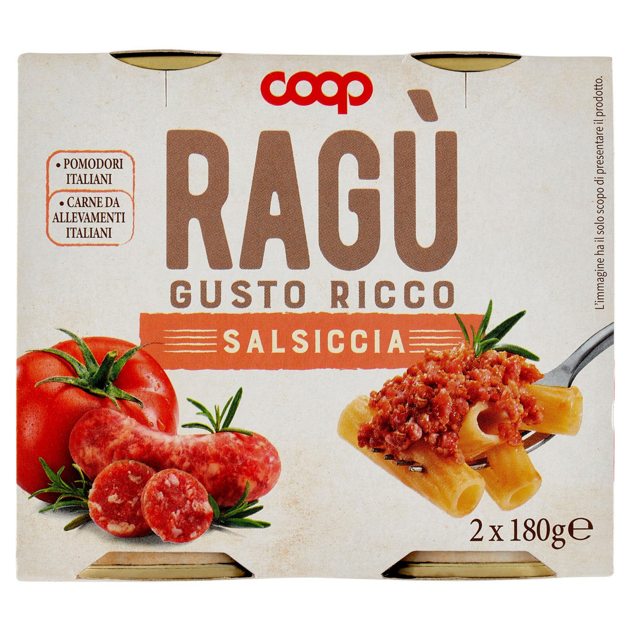Ragu' alla salsiccia coop g180x2 - Immagine 01