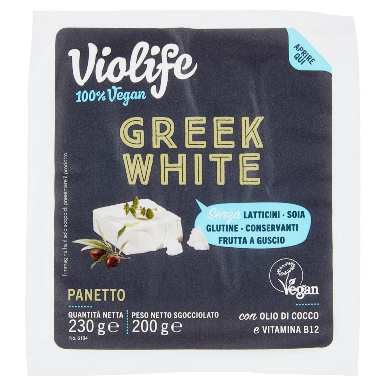 Formaggio vegano Greek White 200 gr - Immagine 01