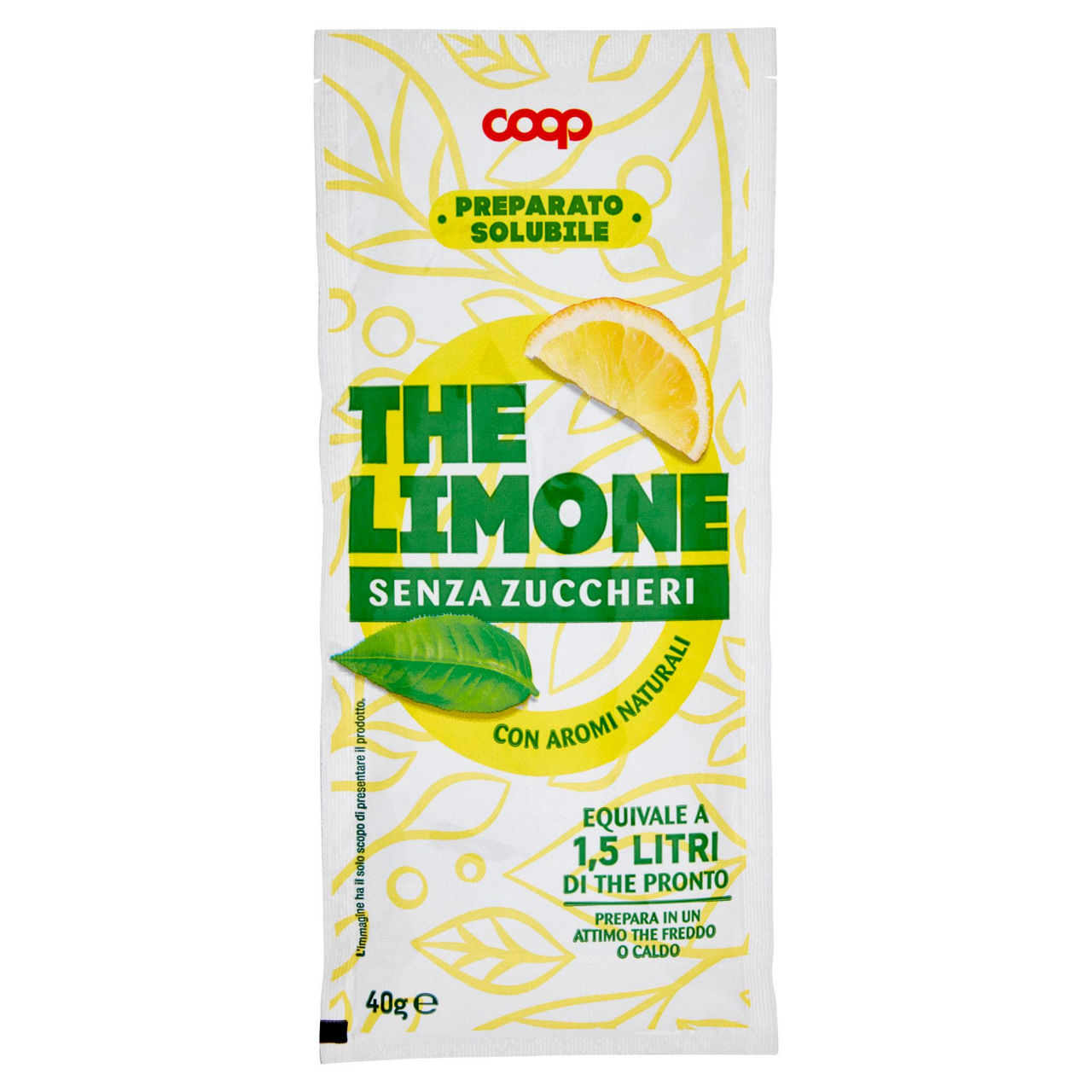 Preparato solubile per the zero al limone coop busta g 40