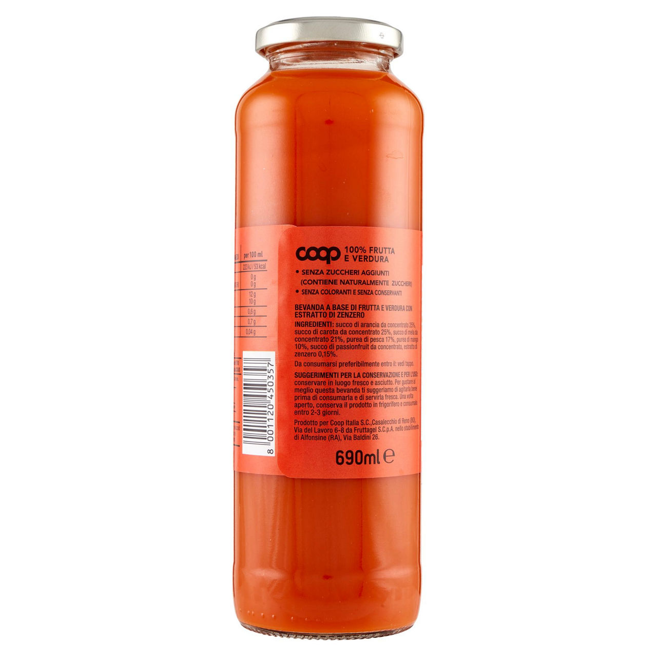 Succo di frutta e verdura fru swing arancione 690 ml - Immagine 11