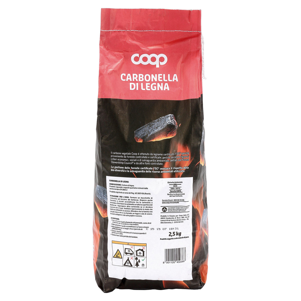 Carbonella di legna 2,5 kg