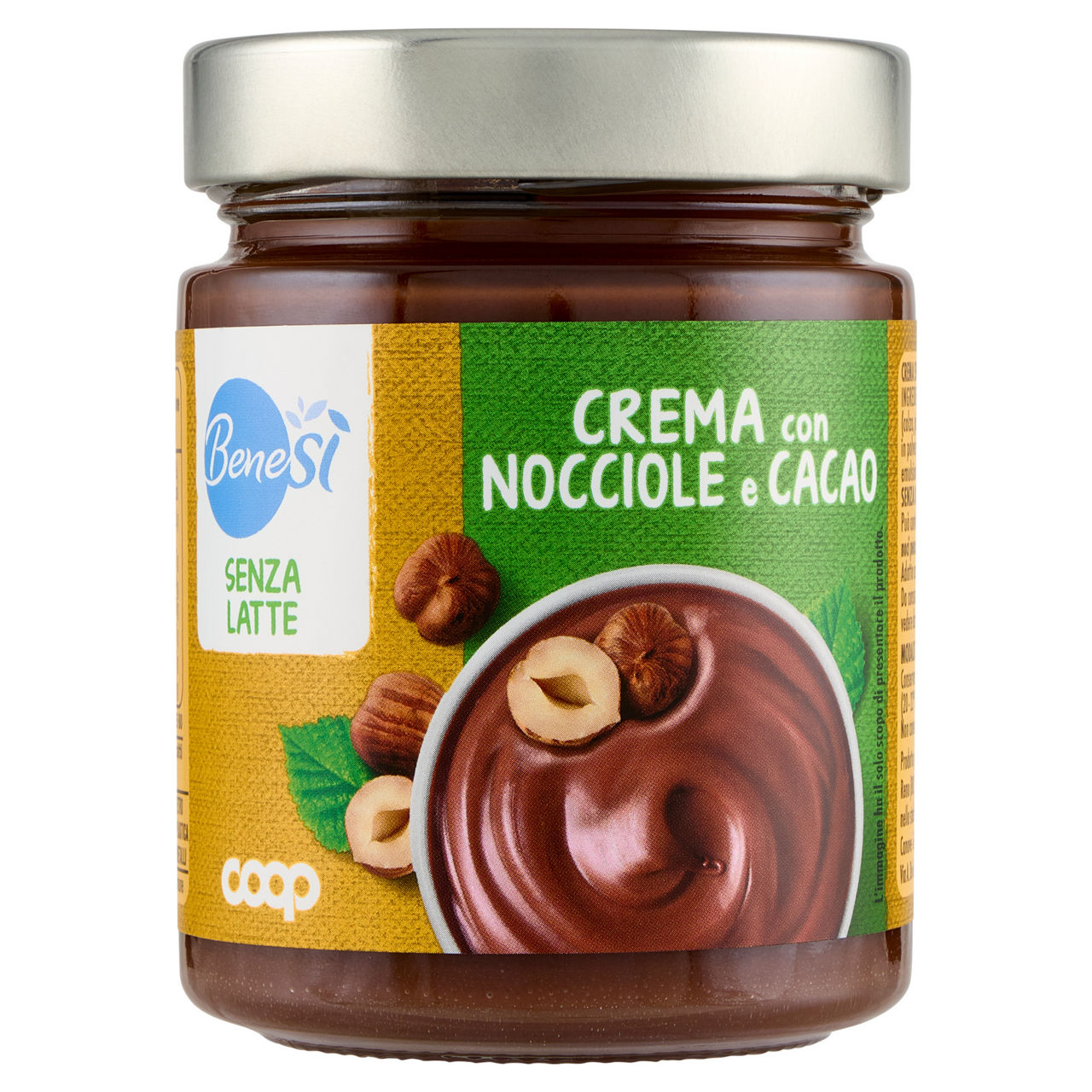 Crema spalmabile con nocciole e cacao senza latte bene.si coop vaso g 330 - Immagine 01