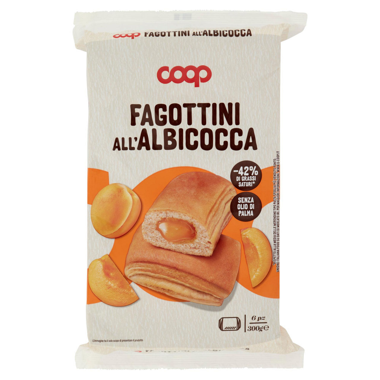 Fagottini con confettura albicocca 6 pz 300 gr
