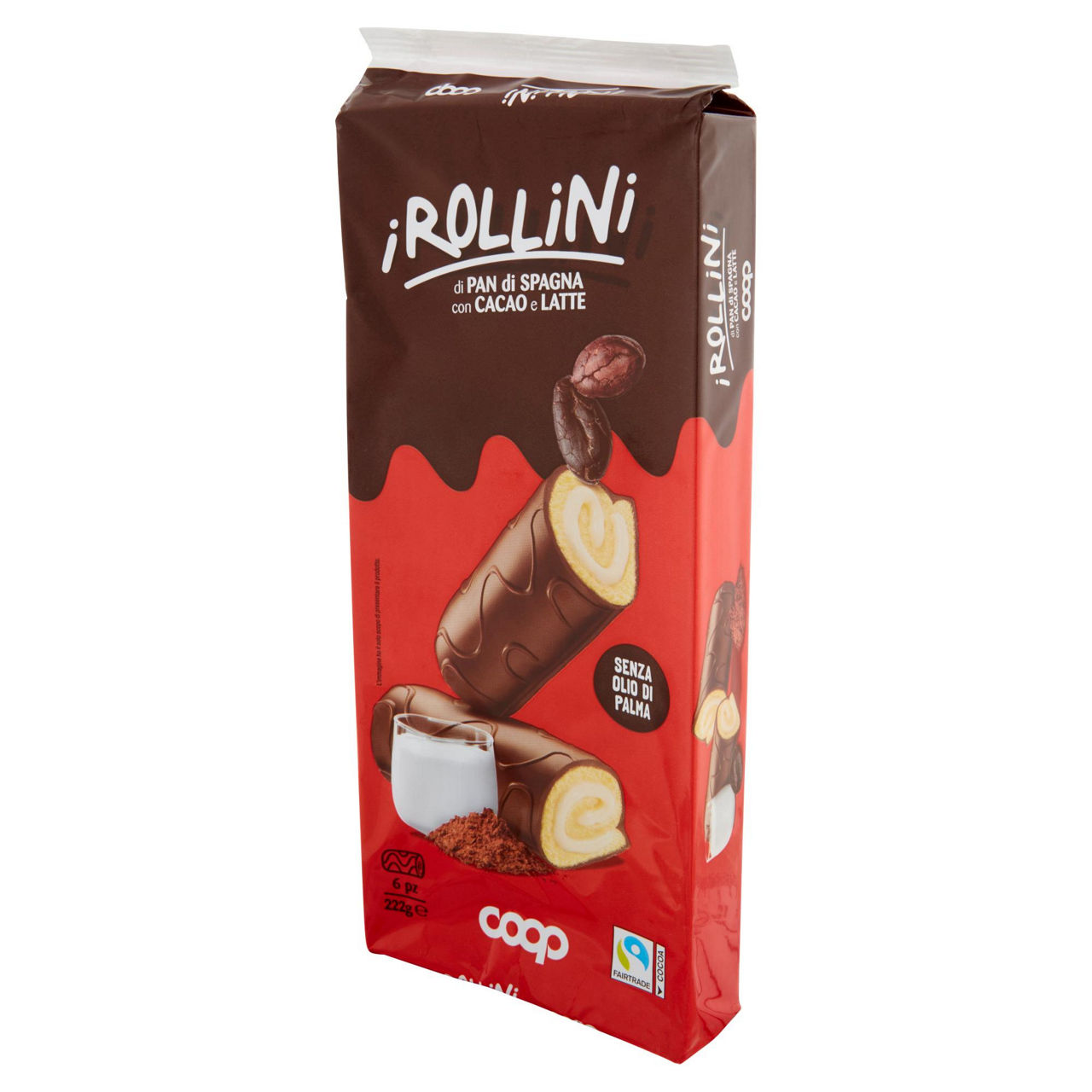 Rollini di pan di spagna farciti al latte ricoperti di cacao 6 pz 222 gr - Immagine 11