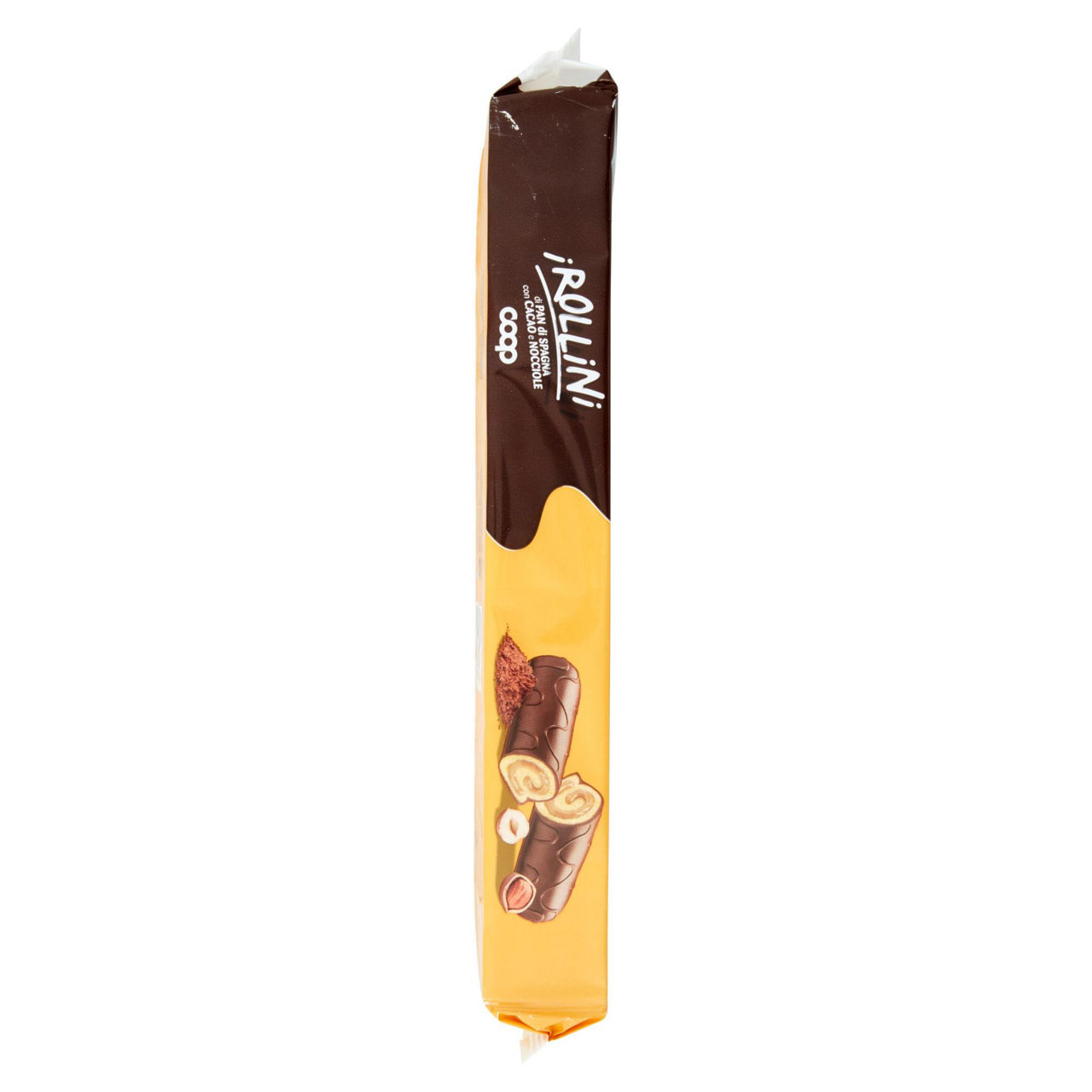 Rollini di pan di spagna farciti alla nocciola ricoperti di cacao 6 pz 222 gr - Immagine 51