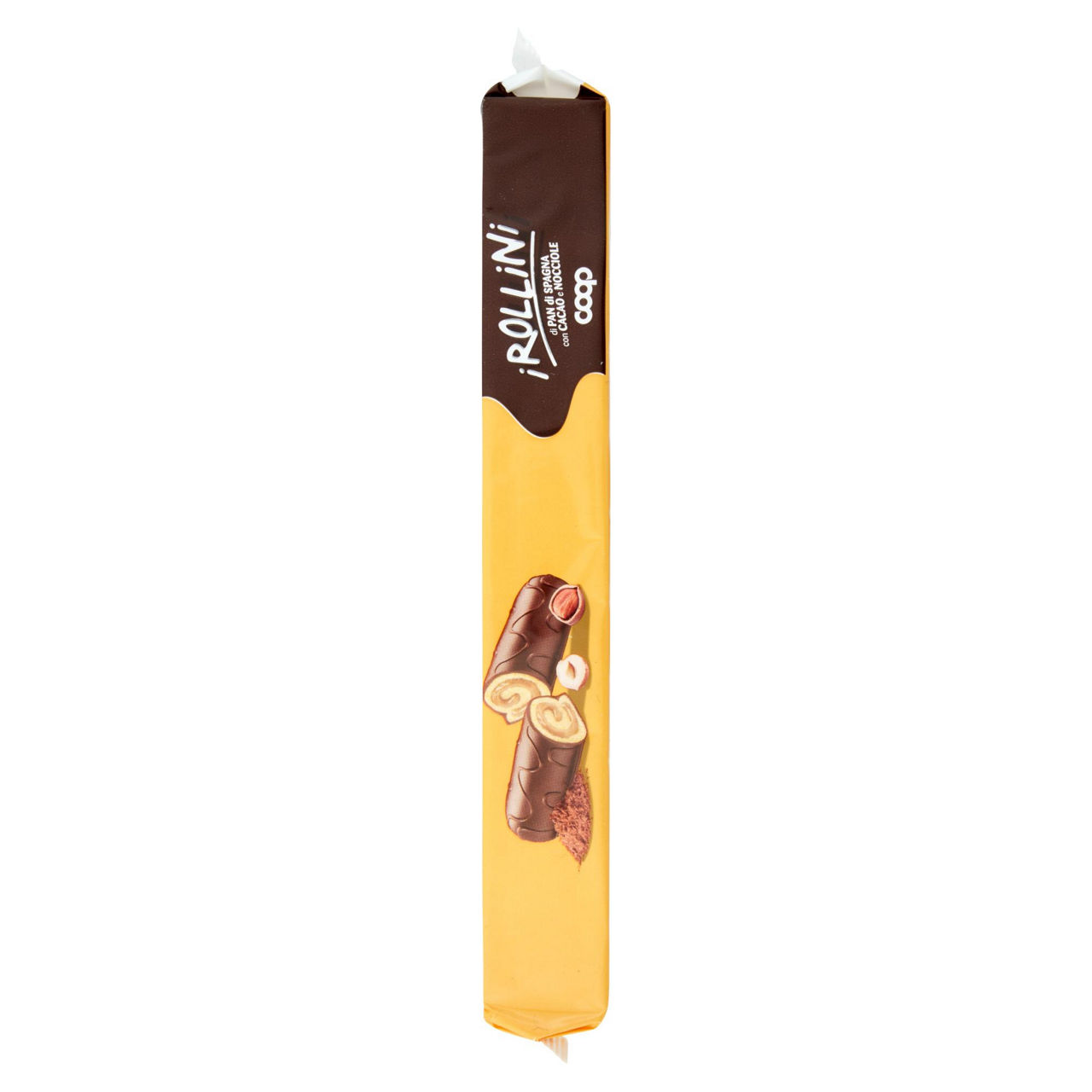 Rollini di pan di spagna farciti alla nocciola ricoperti di cacao 6 pz 222 gr - Immagine 31