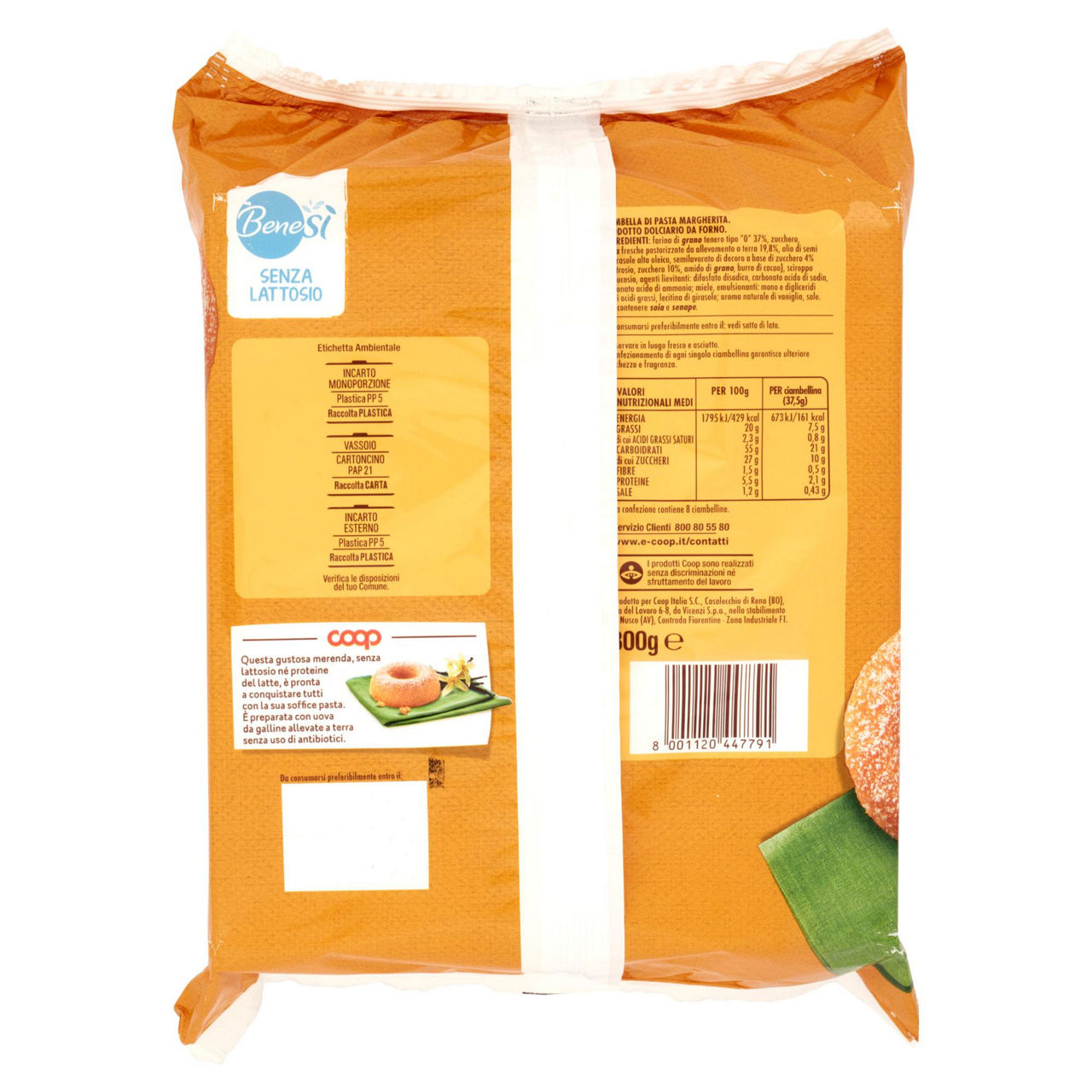 Ciambelline alla vaniglia senza lattosio 8 pz 300 gr - Immagine 51