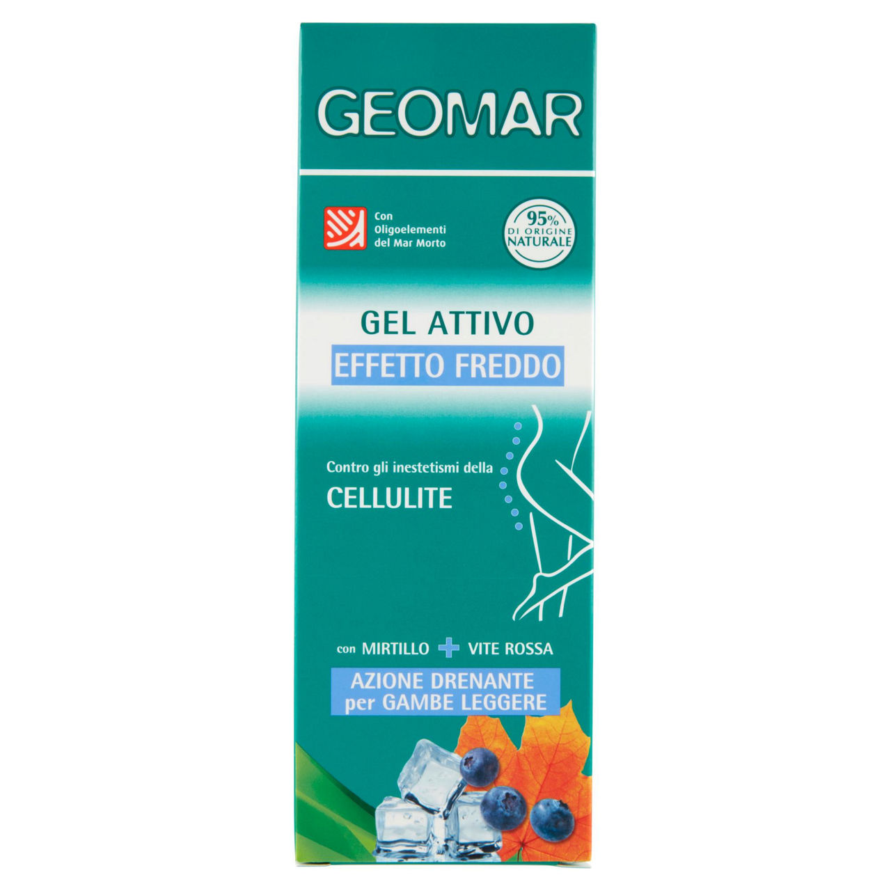 Gel attivo anticellulite effetto freddo con mirtillo e vite rossa 200 ml - Immagine 01